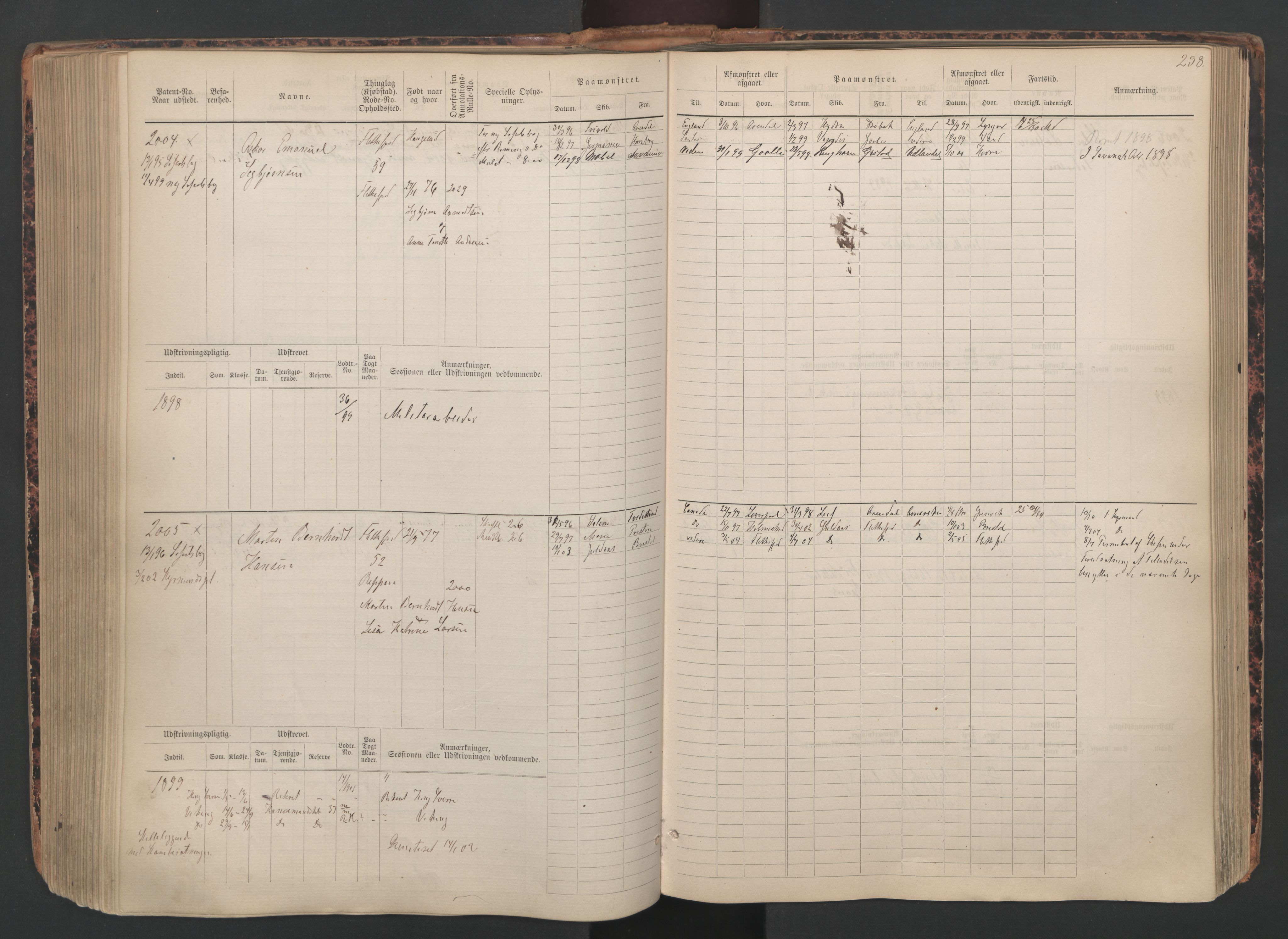 Flekkefjord mønstringskrets, SAK/2031-0018/F/Fb/L0010: Hovedrulle nr 1534-2329, Æ-7, 1884-1948, s. 240