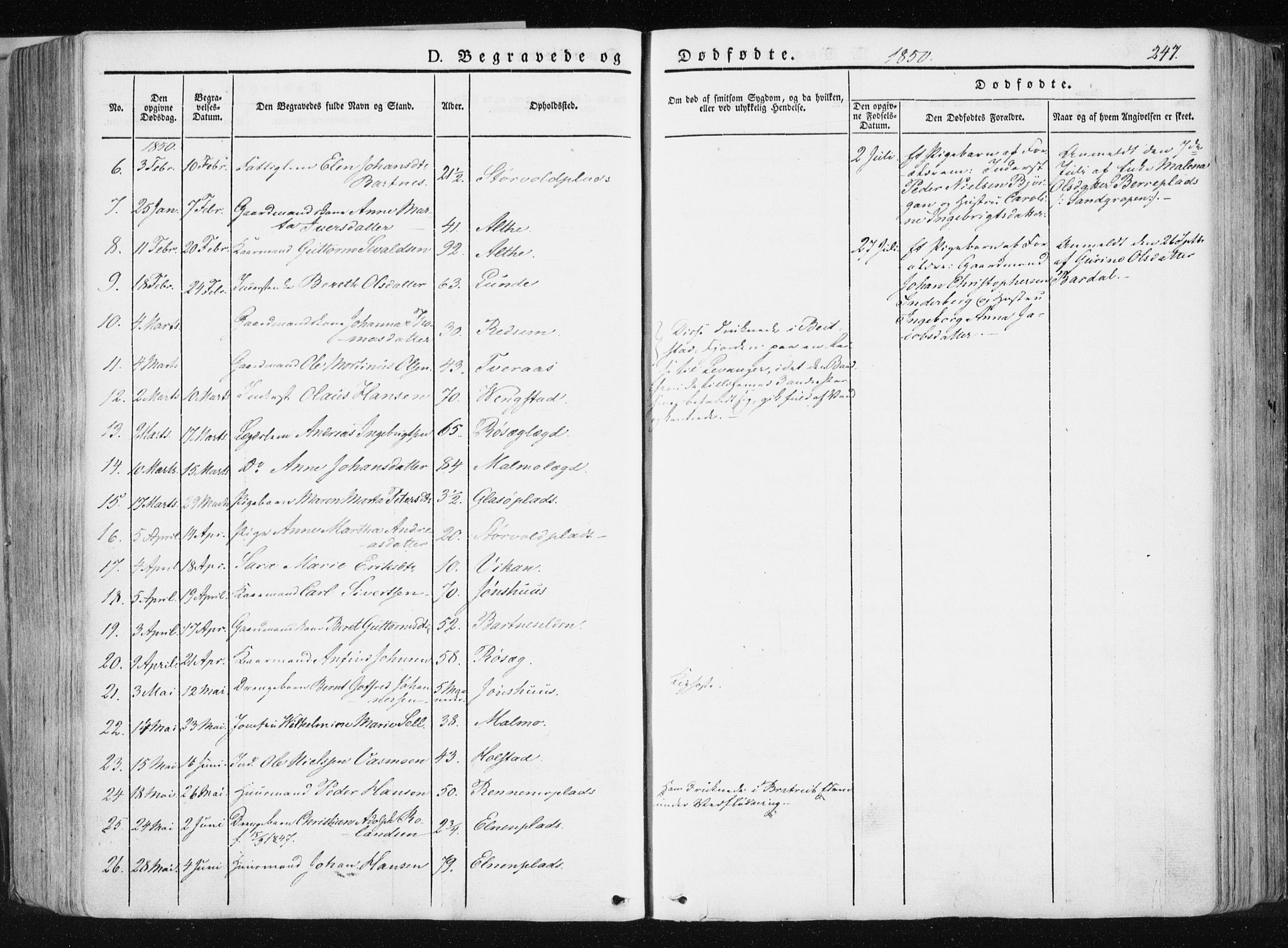 Ministerialprotokoller, klokkerbøker og fødselsregistre - Nord-Trøndelag, SAT/A-1458/741/L0393: Ministerialbok nr. 741A07, 1849-1863, s. 247