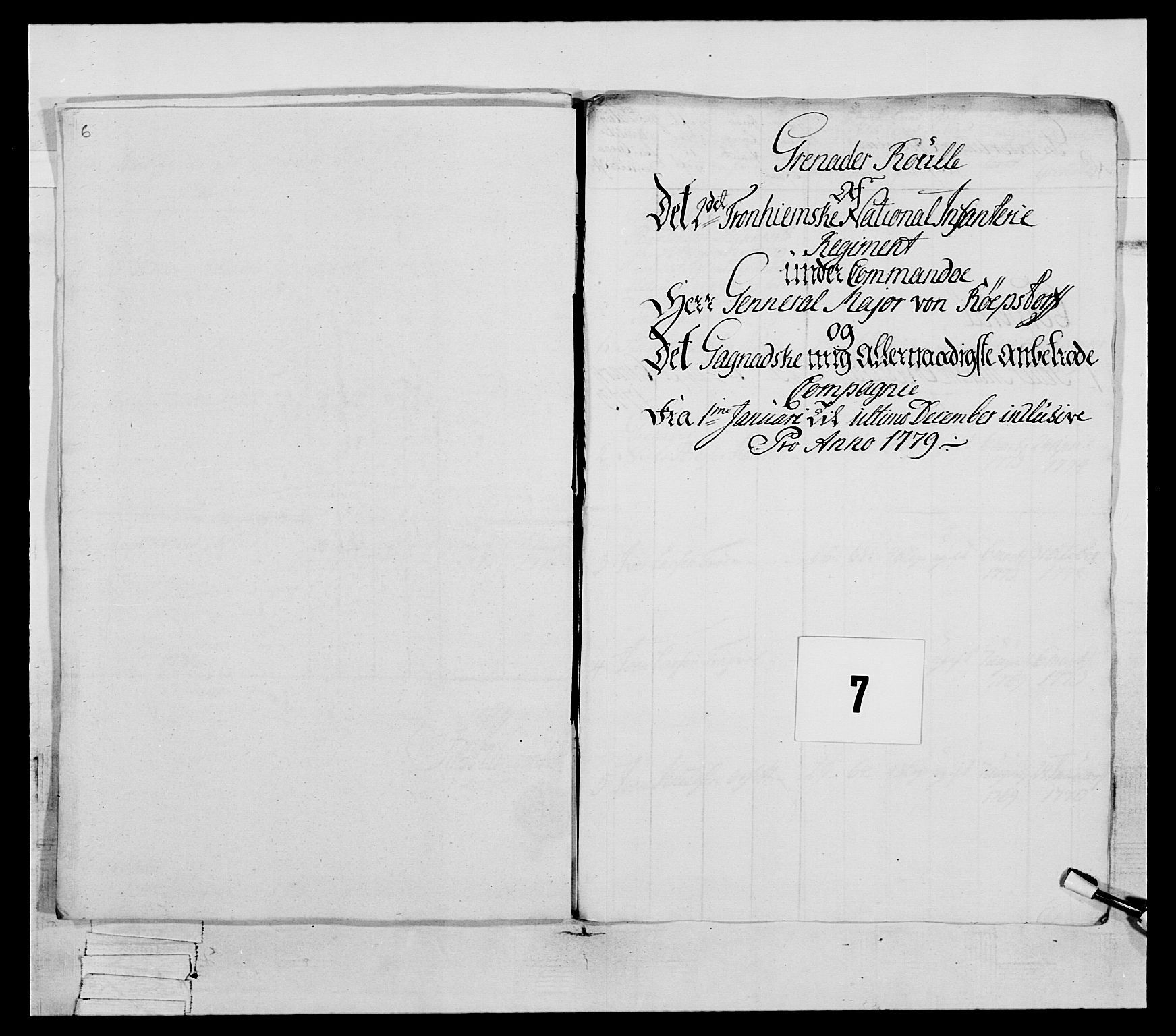 Generalitets- og kommissariatskollegiet, Det kongelige norske kommissariatskollegium, AV/RA-EA-5420/E/Eh/L0078: 2. Trondheimske nasjonale infanteriregiment, 1779-1780, s. 29