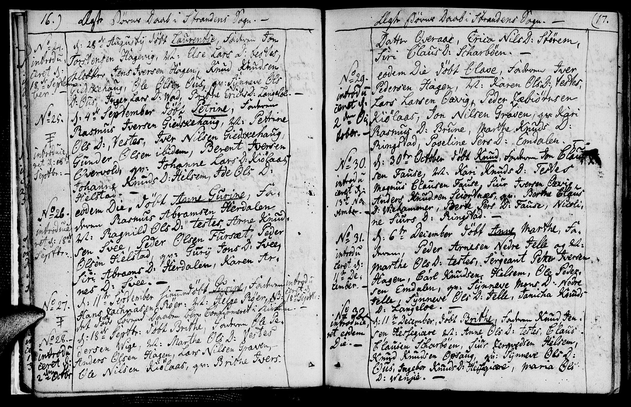 Ministerialprotokoller, klokkerbøker og fødselsregistre - Møre og Romsdal, AV/SAT-A-1454/520/L0272: Ministerialbok nr. 520A02, 1802-1827, s. 16-17