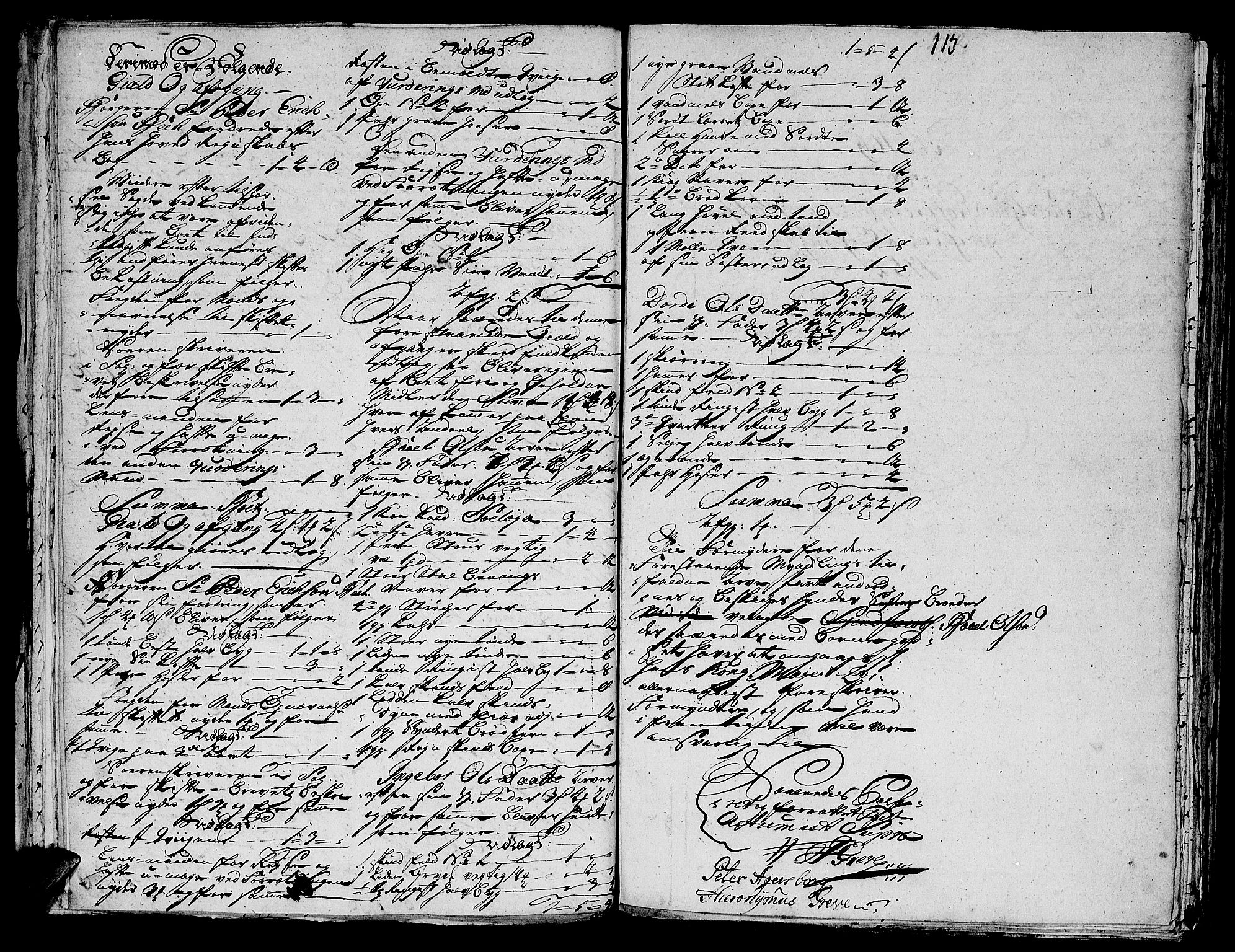 Helgeland sorenskriveri, SAT/A-0004/3/3A/L0027: Konseptprotokoll 12, 1752, s. 112b-113a