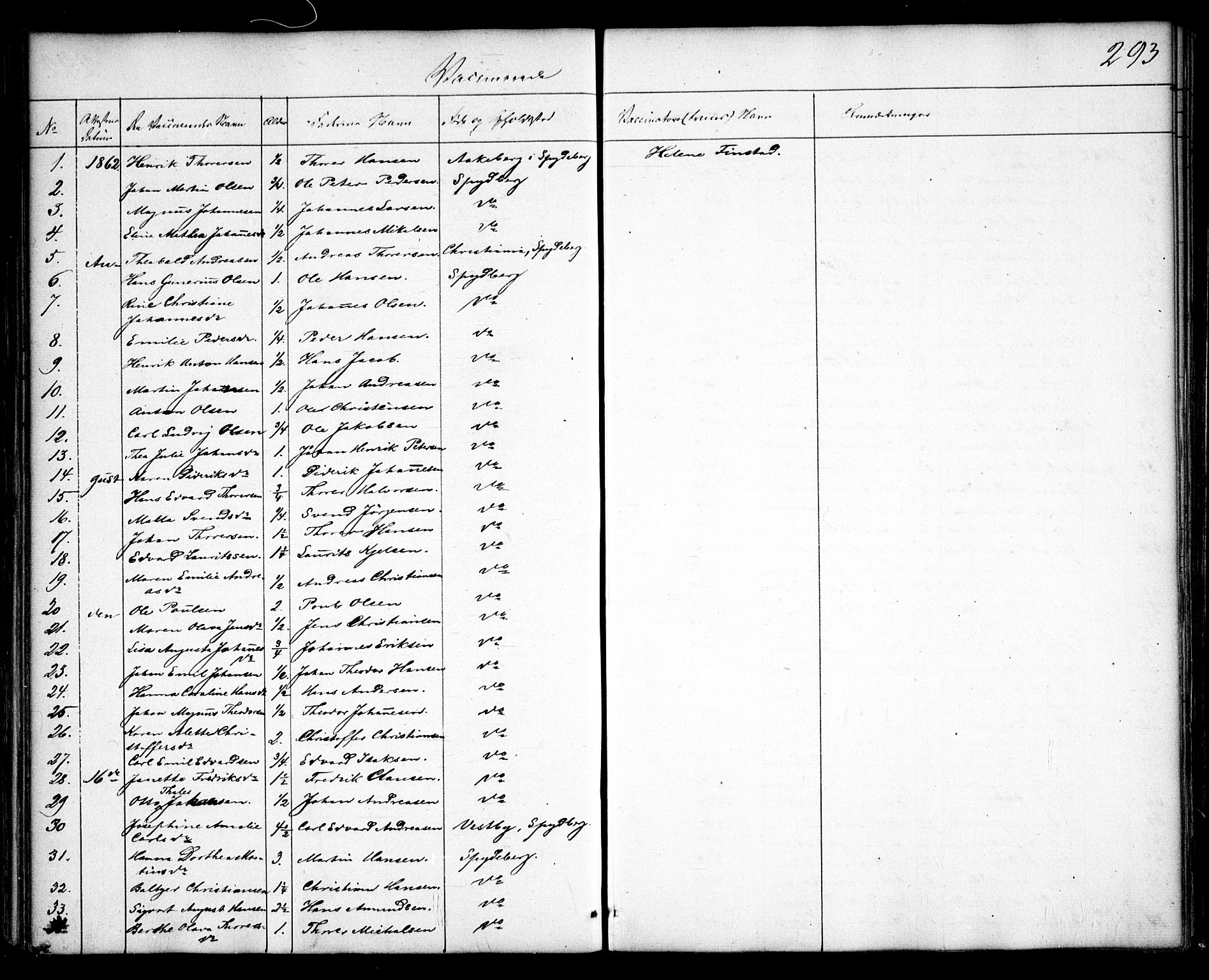 Spydeberg prestekontor Kirkebøker, SAO/A-10924/F/Fa/L0005: Ministerialbok nr. I 5, 1842-1862, s. 293