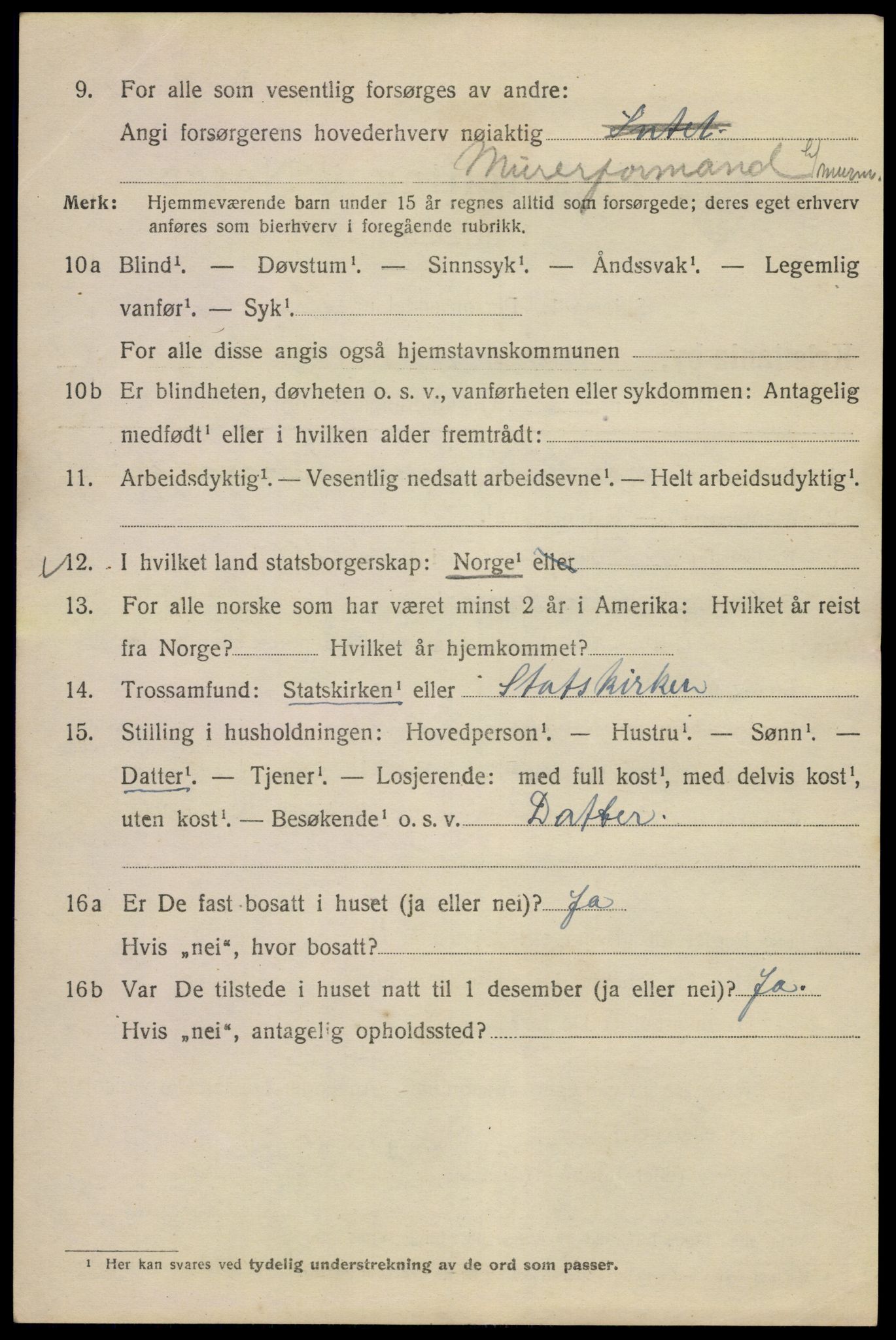 SAO, Folketelling 1920 for 0301 Kristiania kjøpstad, 1920, s. 461866