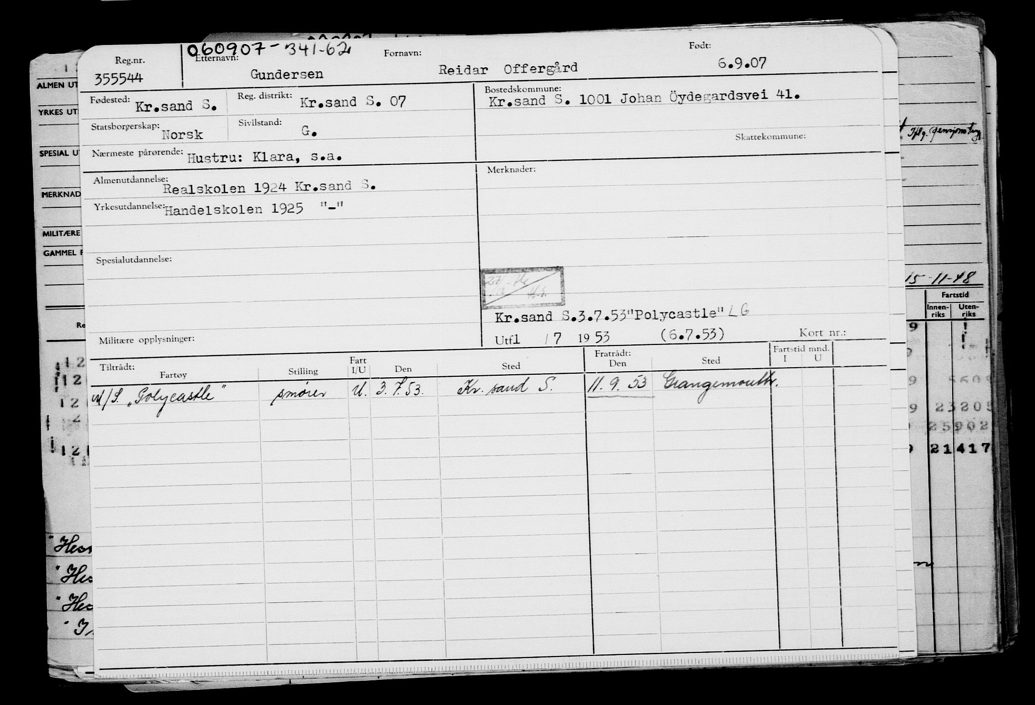 Direktoratet for sjømenn, AV/RA-S-3545/G/Gb/L0073: Hovedkort, 1907, s. 65