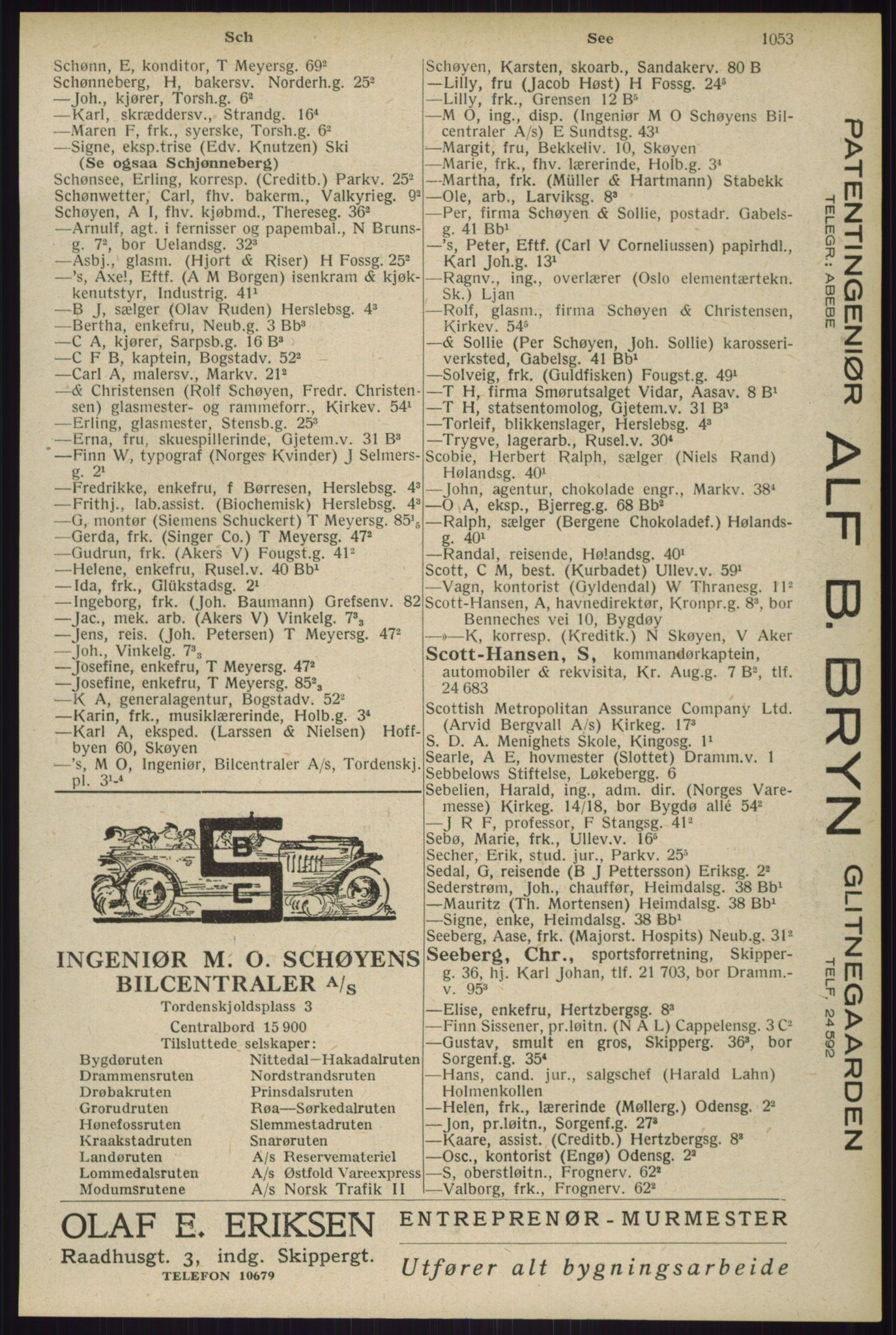 Kristiania/Oslo adressebok, PUBL/-, 1929, s. 1053