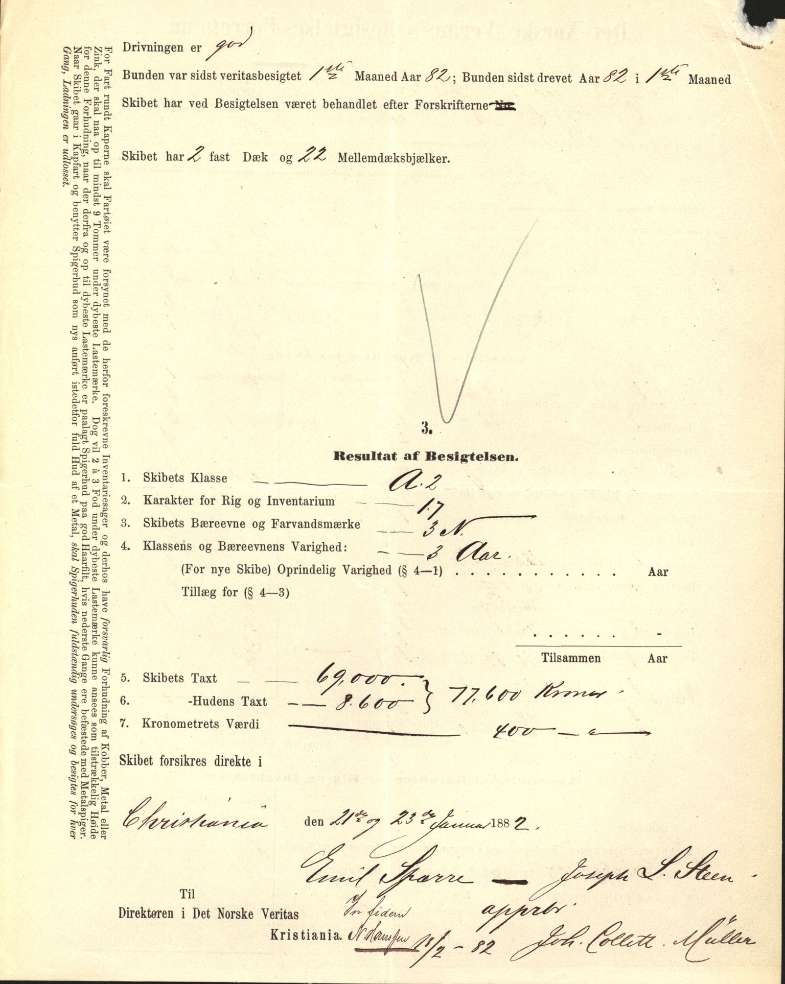 Pa 63 - Østlandske skibsassuranceforening, VEMU/A-1079/G/Ga/L0016/0010: Havaridokumenter / Medbør, Mercur, John Bertram, Marie, 1883, s. 16