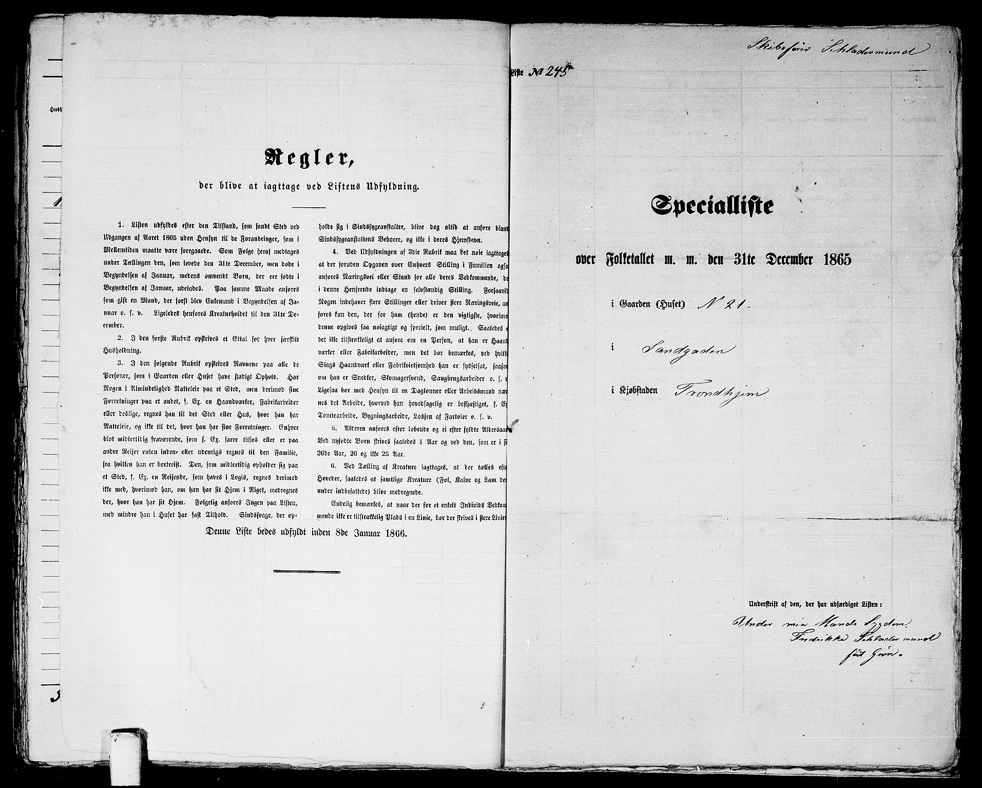 RA, Folketelling 1865 for 1601 Trondheim kjøpstad, 1865, s. 525