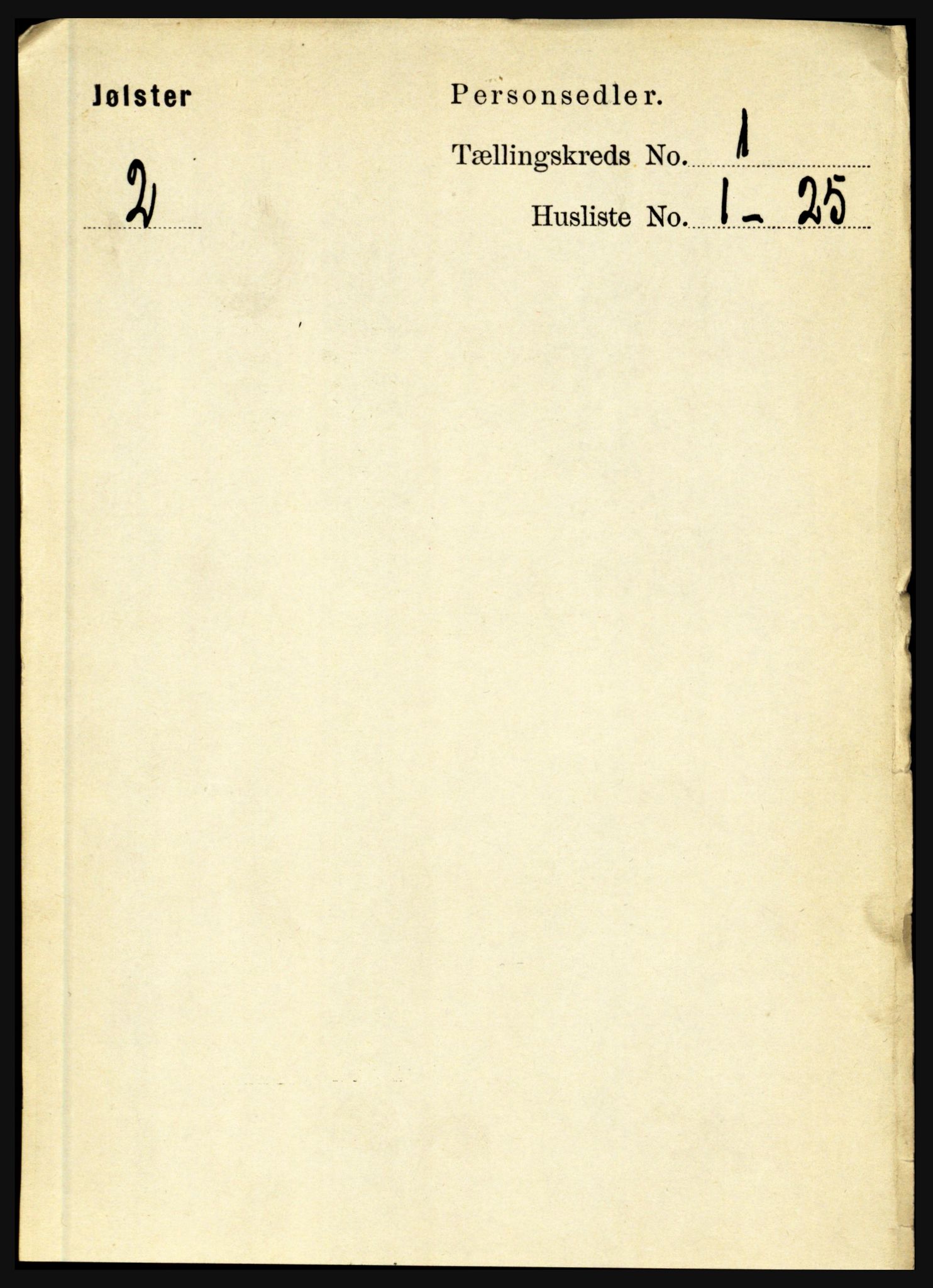 RA, Folketelling 1891 for 1431 Jølster herred, 1891, s. 95
