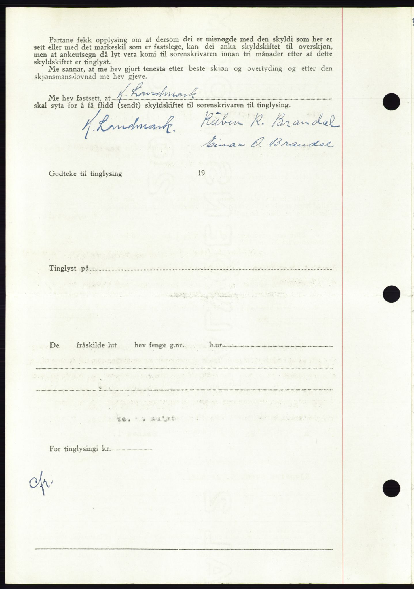 Søre Sunnmøre sorenskriveri, AV/SAT-A-4122/1/2/2C/L0083: Pantebok nr. 9A, 1948-1949, Dagboknr: 1616/1948