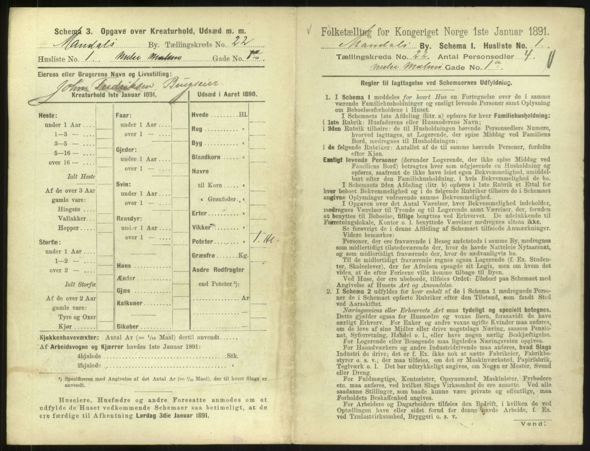 RA, Folketelling 1891 for 1002 Mandal ladested, 1891, s. 969