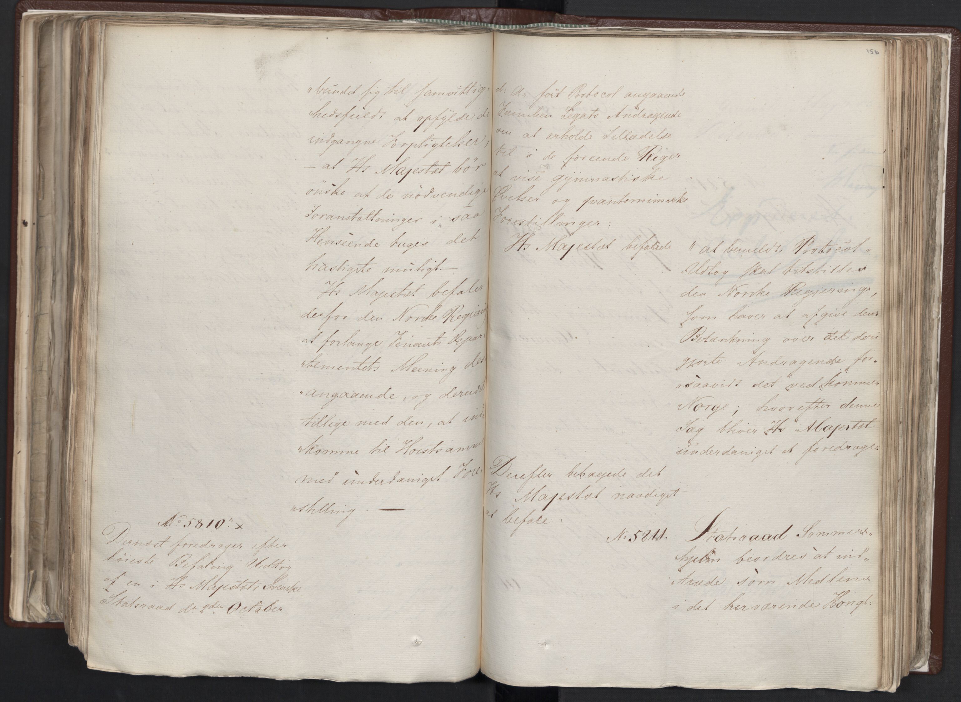 Statsrådssekretariatet, AV/RA-S-1001/A/Ab/L0012: Kgl. res. nr. 5679-6008 II, 1821, s. 155b-156a