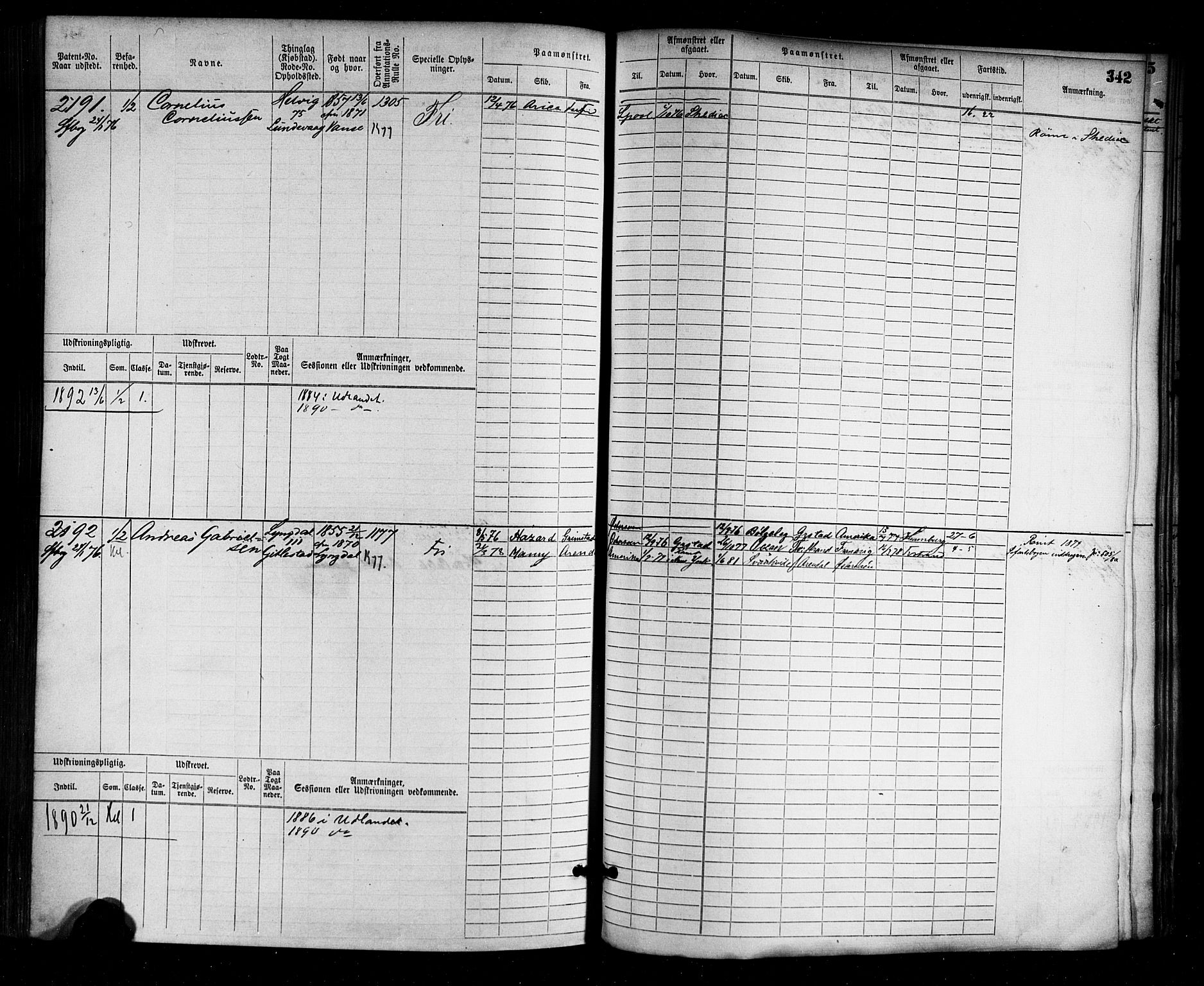 Farsund mønstringskrets, AV/SAK-2031-0017/F/Fb/L0003: Hovedrulle nr 1509-2274, M-6, 1868-1915, s. 348