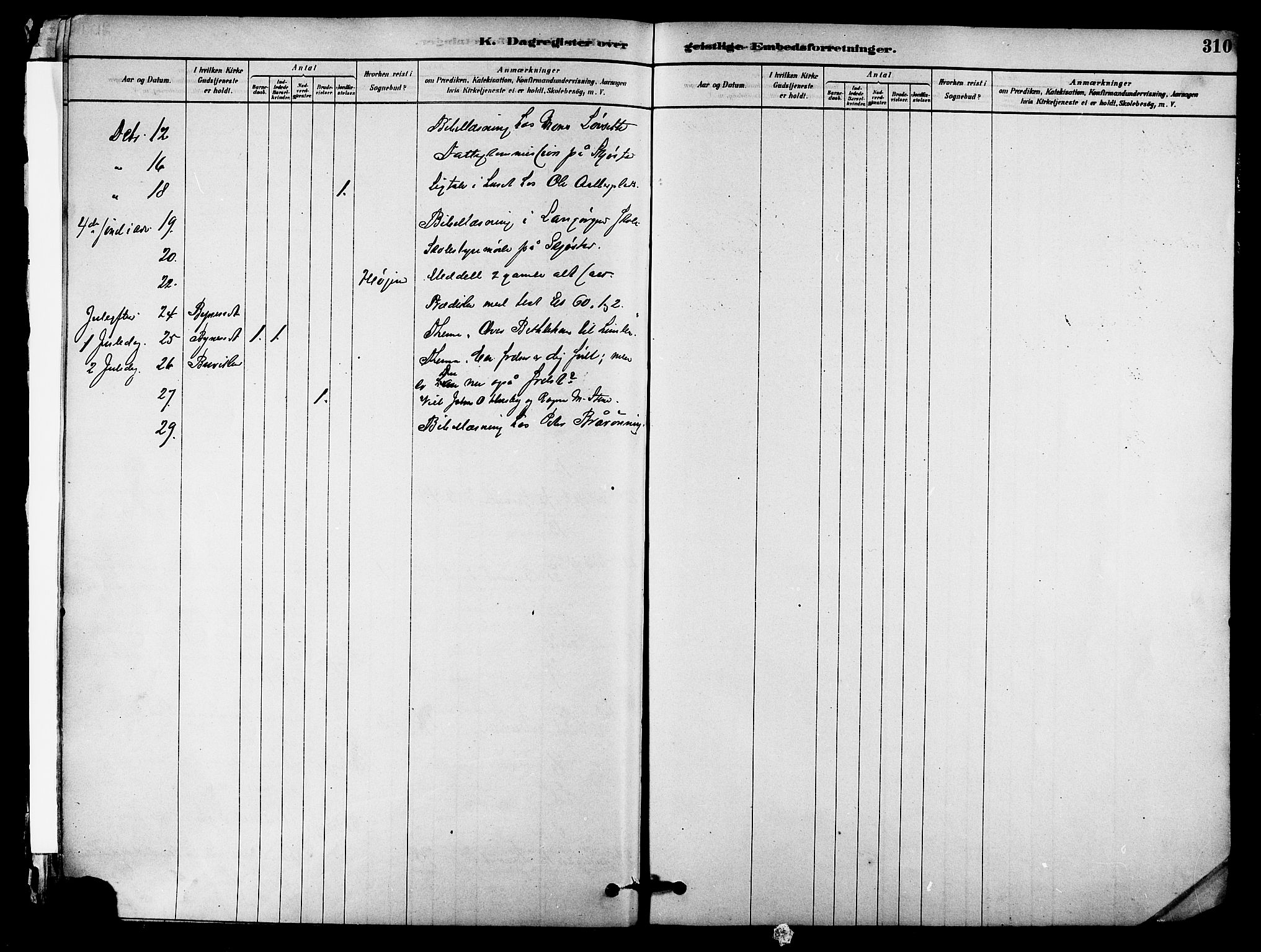 Ministerialprotokoller, klokkerbøker og fødselsregistre - Sør-Trøndelag, SAT/A-1456/612/L0378: Ministerialbok nr. 612A10, 1878-1897, s. 310