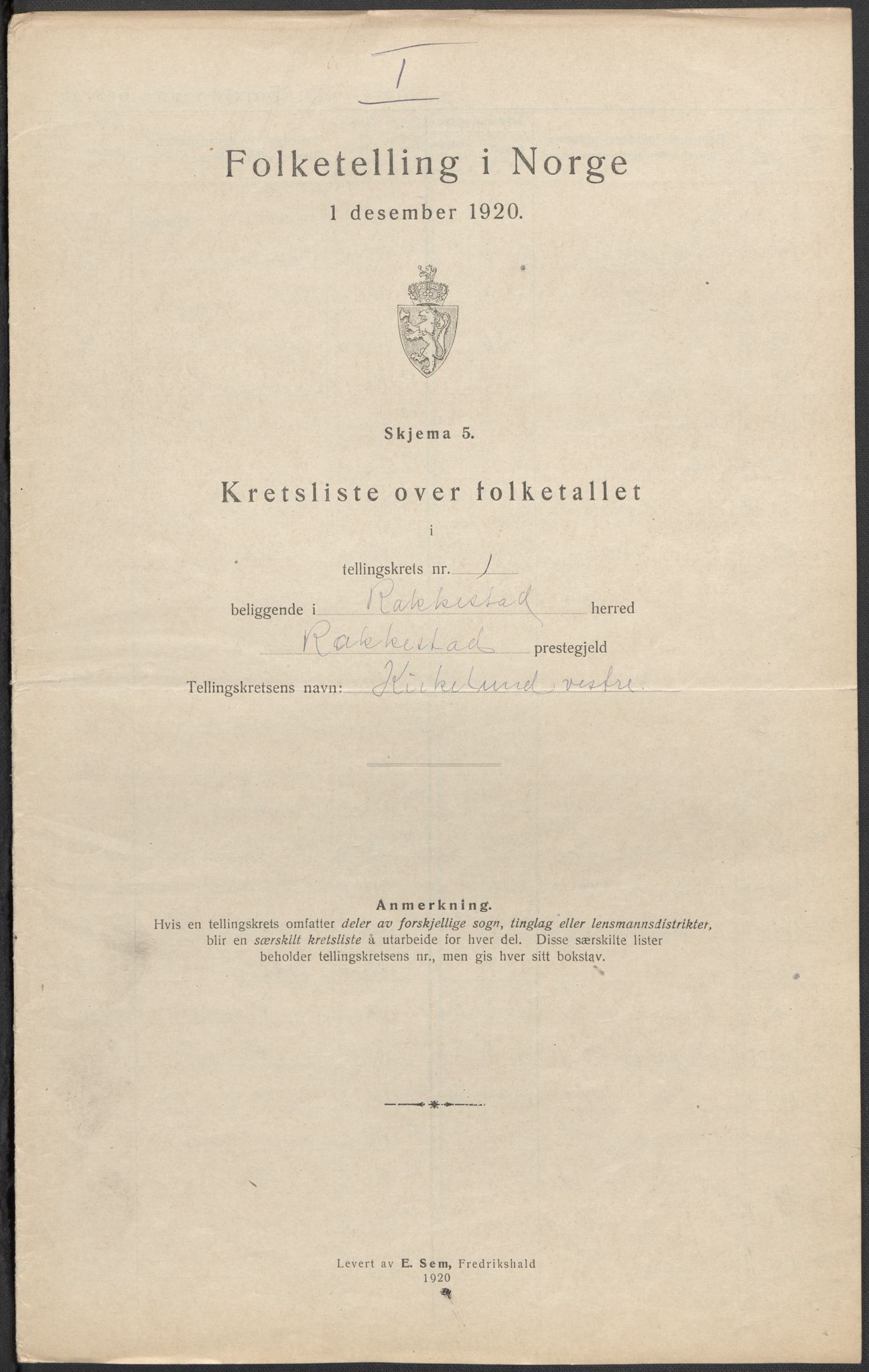 SAO, Folketelling 1920 for 0128 Rakkestad herred, 1920, s. 6
