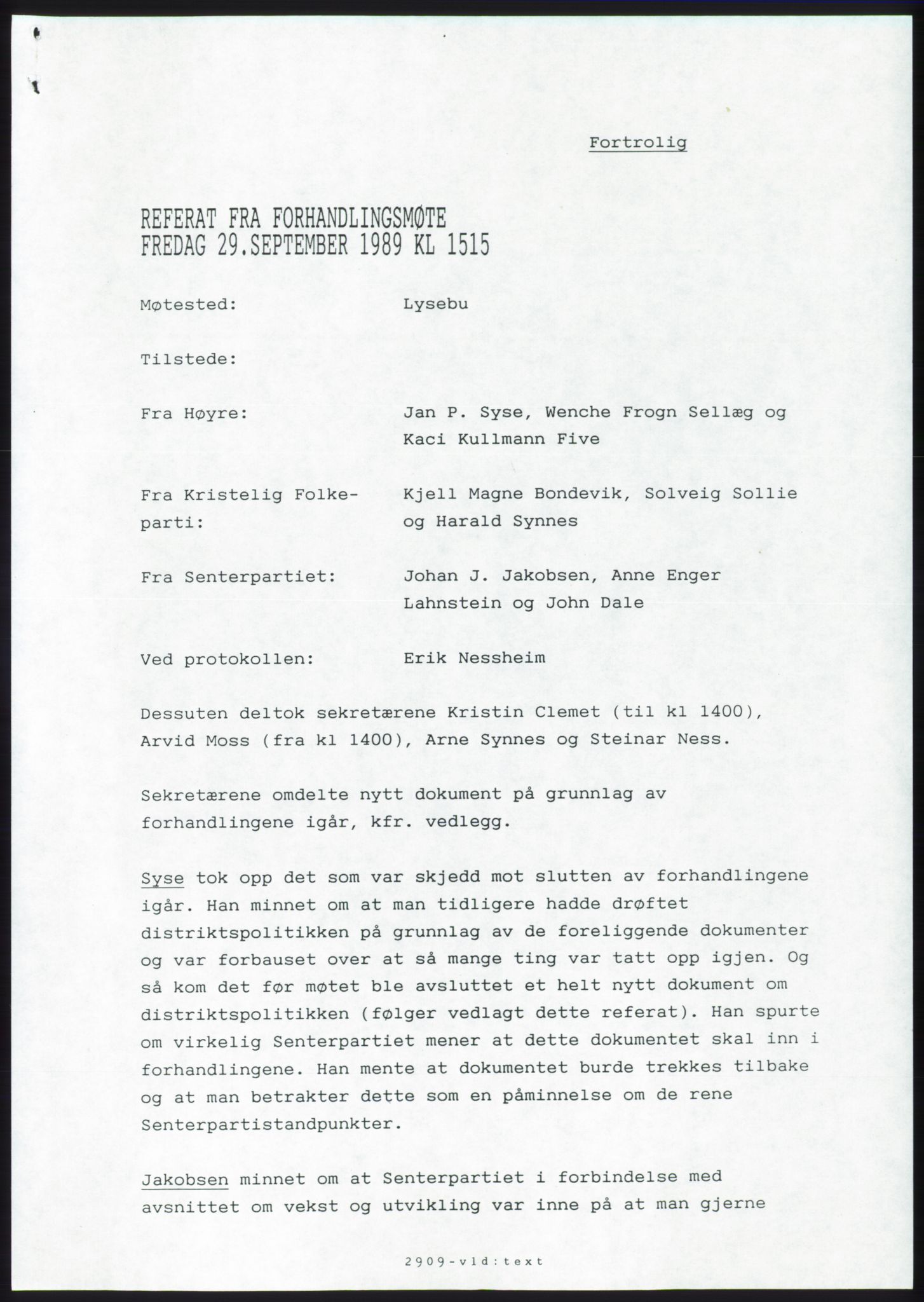 Forhandlingsmøtene 1989 mellom Høyre, KrF og Senterpartiet om dannelse av regjering, RA/PA-0697/A/L0001: Forhandlingsprotokoll med vedlegg, 1989, s. 333