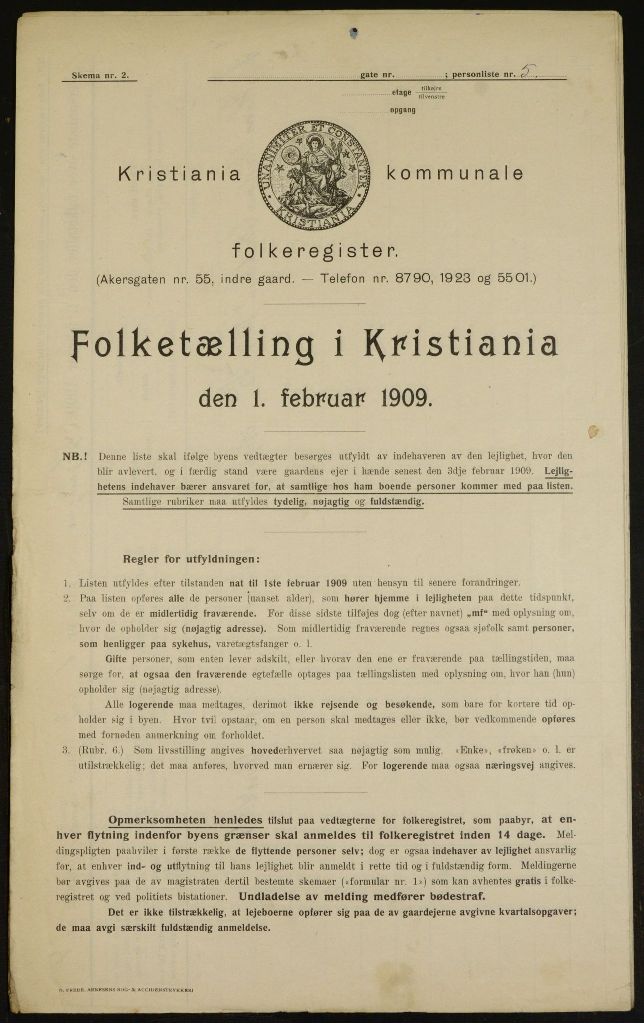 OBA, Kommunal folketelling 1.2.1909 for Kristiania kjøpstad, 1909, s. 38776