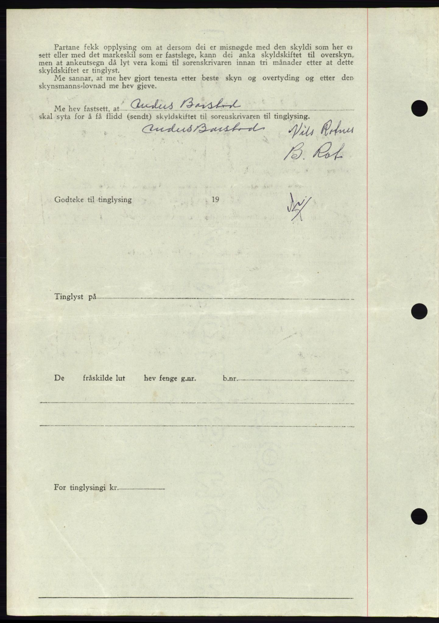 Søre Sunnmøre sorenskriveri, AV/SAT-A-4122/1/2/2C/L0081: Pantebok nr. 7A, 1947-1948, Dagboknr: 1277/1947