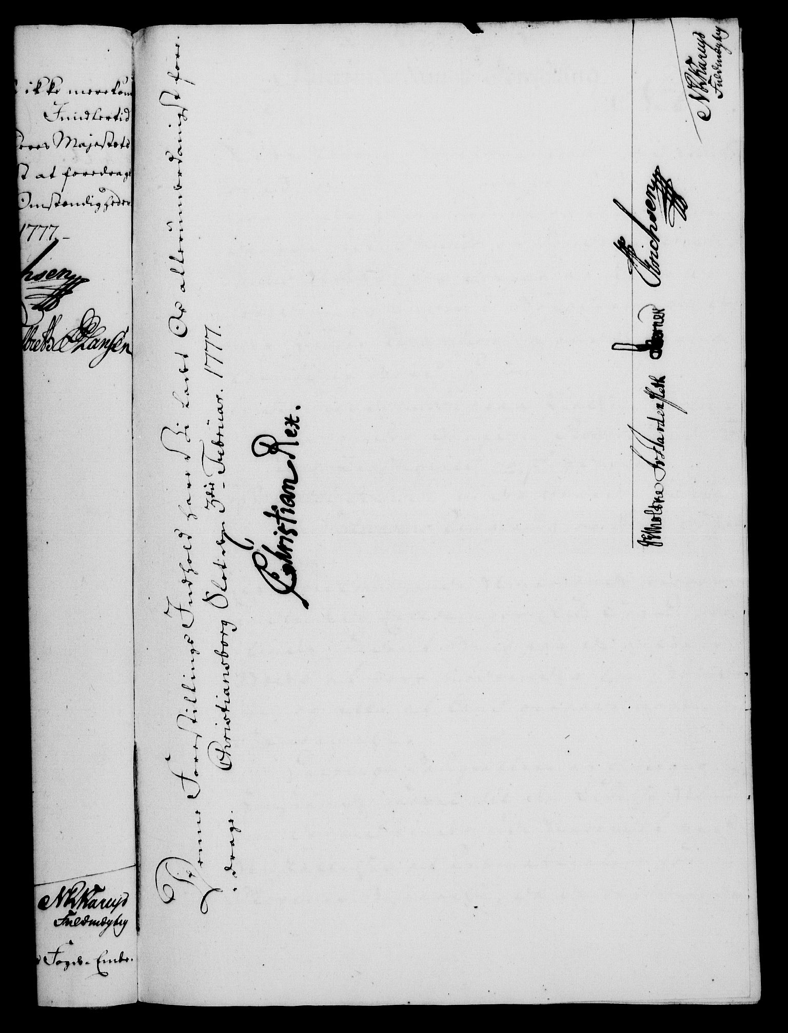 Rentekammeret, Kammerkanselliet, RA/EA-3111/G/Gf/Gfa/L0059: Norsk relasjons- og resolusjonsprotokoll (merket RK 52.59), 1777, s. 47