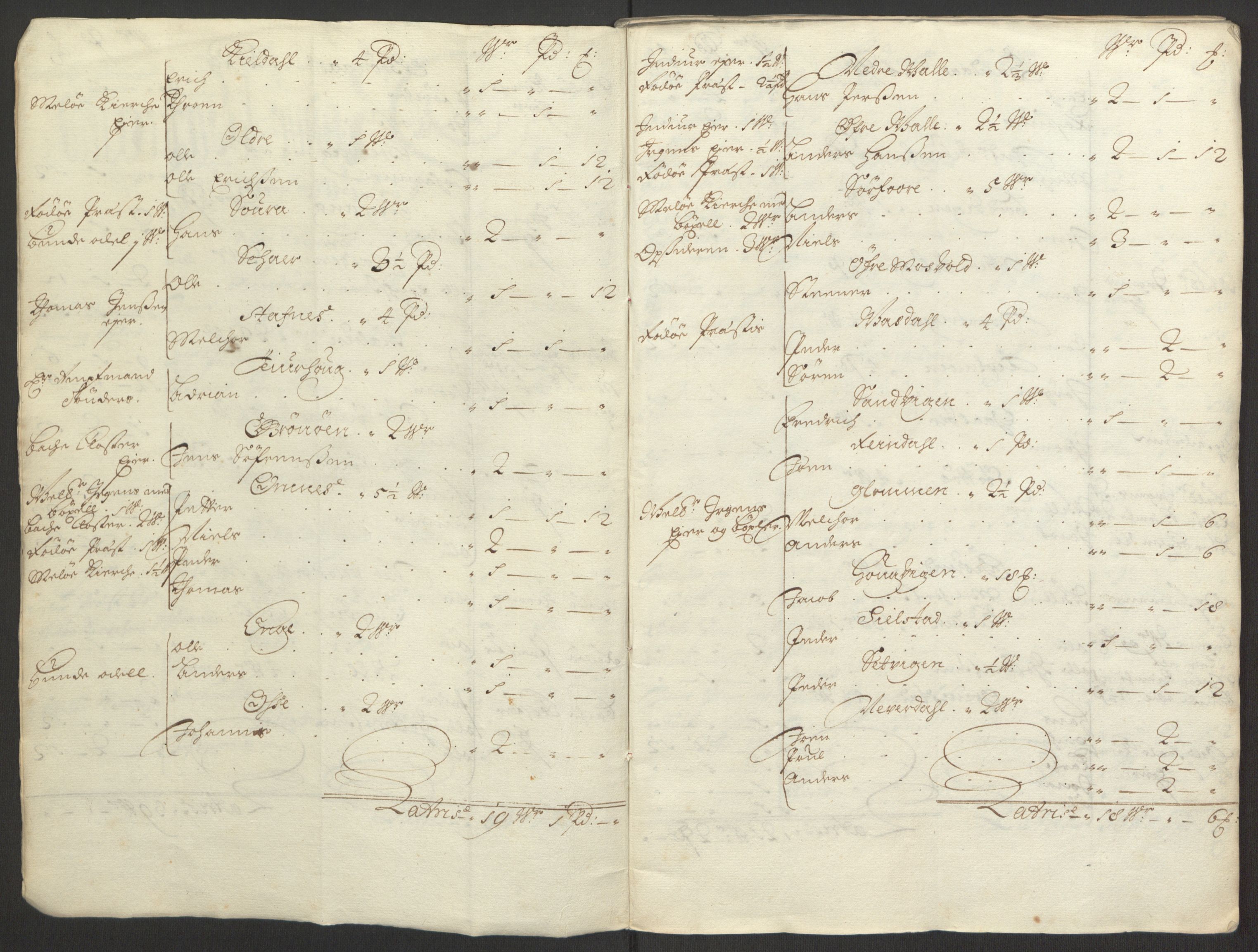 Rentekammeret inntil 1814, Reviderte regnskaper, Fogderegnskap, RA/EA-4092/R65/L4505: Fogderegnskap Helgeland, 1693-1696, s. 416