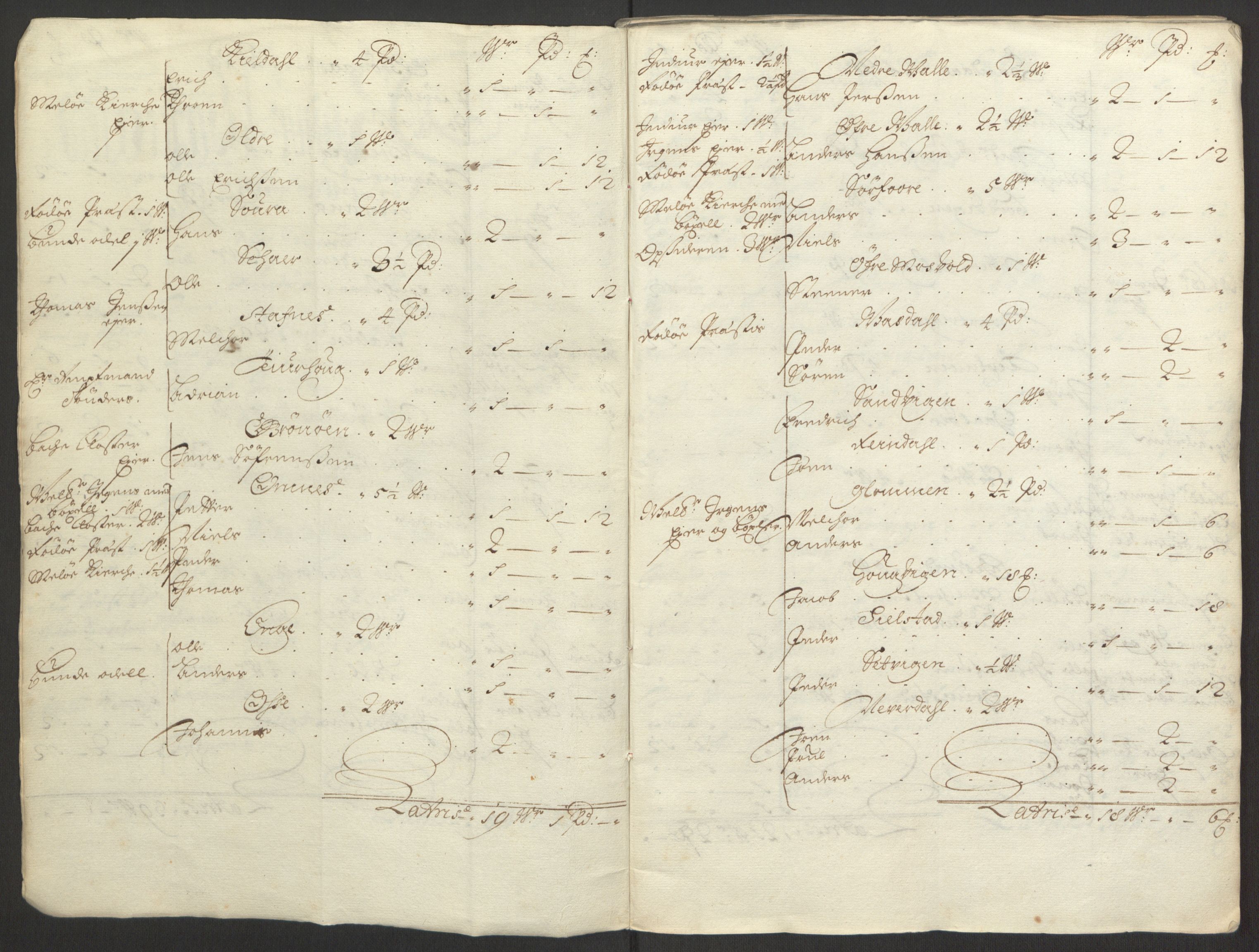 Rentekammeret inntil 1814, Reviderte regnskaper, Fogderegnskap, AV/RA-EA-4092/R65/L4505: Fogderegnskap Helgeland, 1693-1696, s. 416