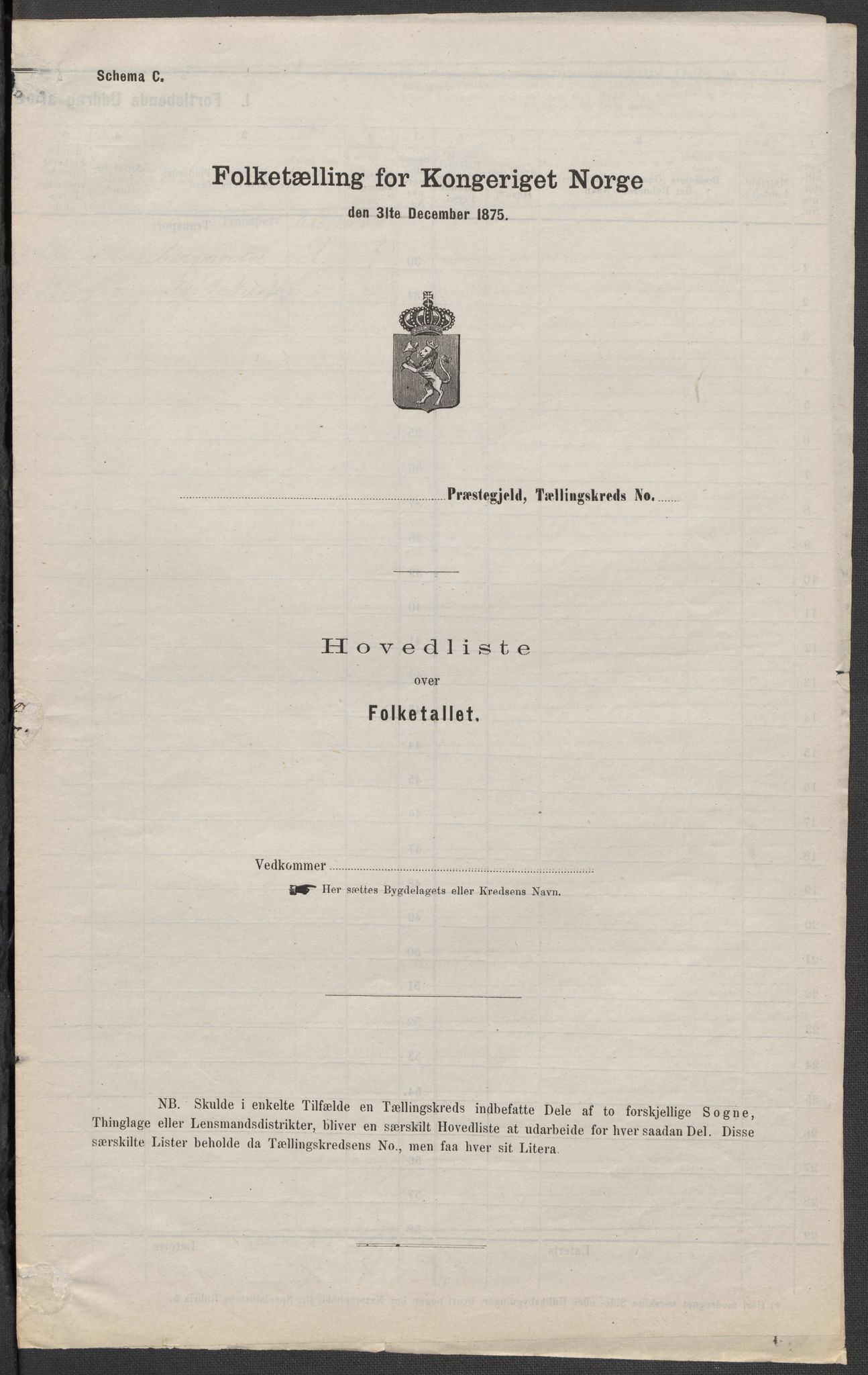 RA, Folketelling 1875 for 0135P Råde prestegjeld, 1875, s. 25