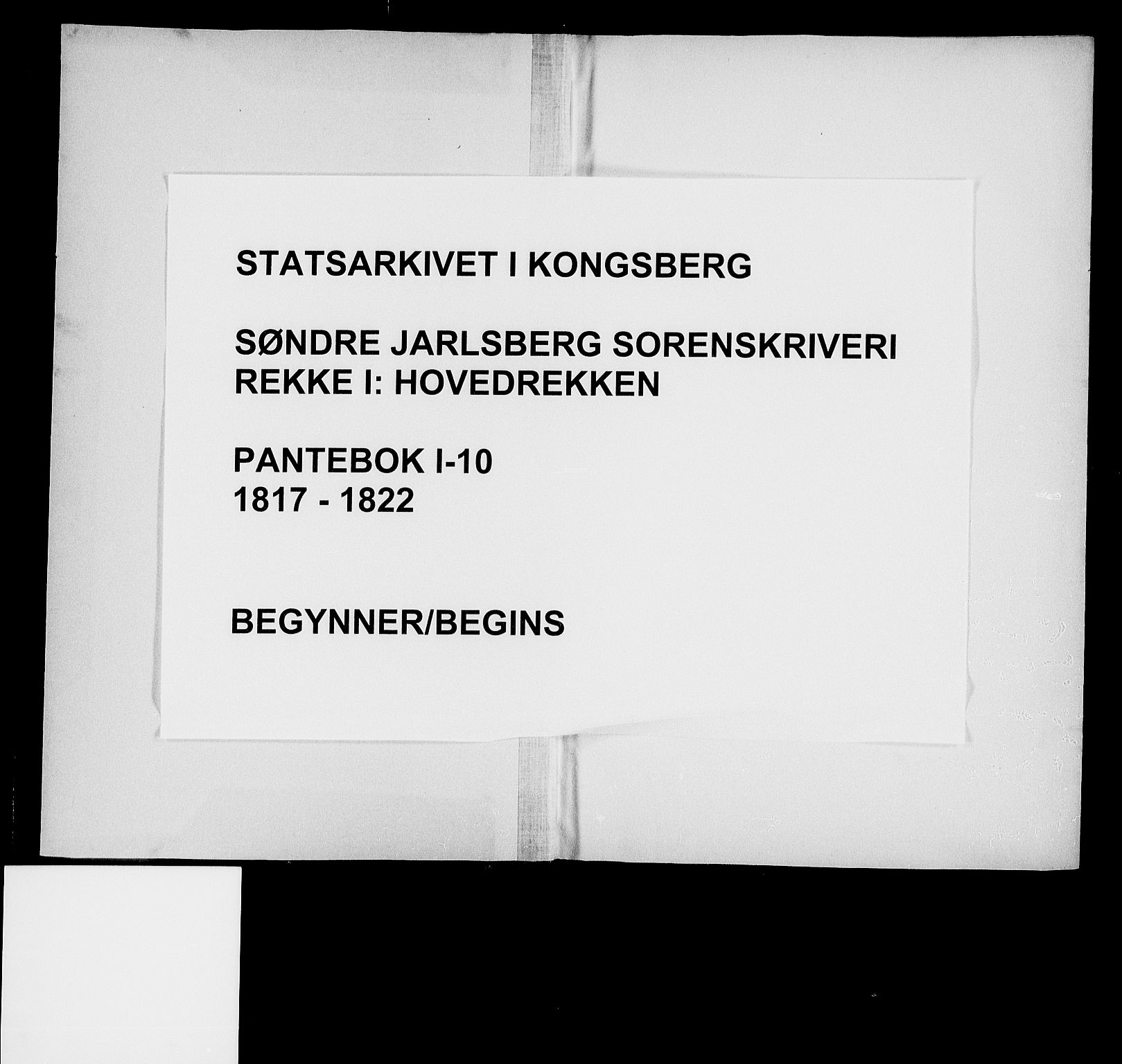Søndre Jarlsberg sorenskriveri, SAKO/A-129/G/Ga/Gaa/L0010: Pantebok nr. I 10, 1817-1822