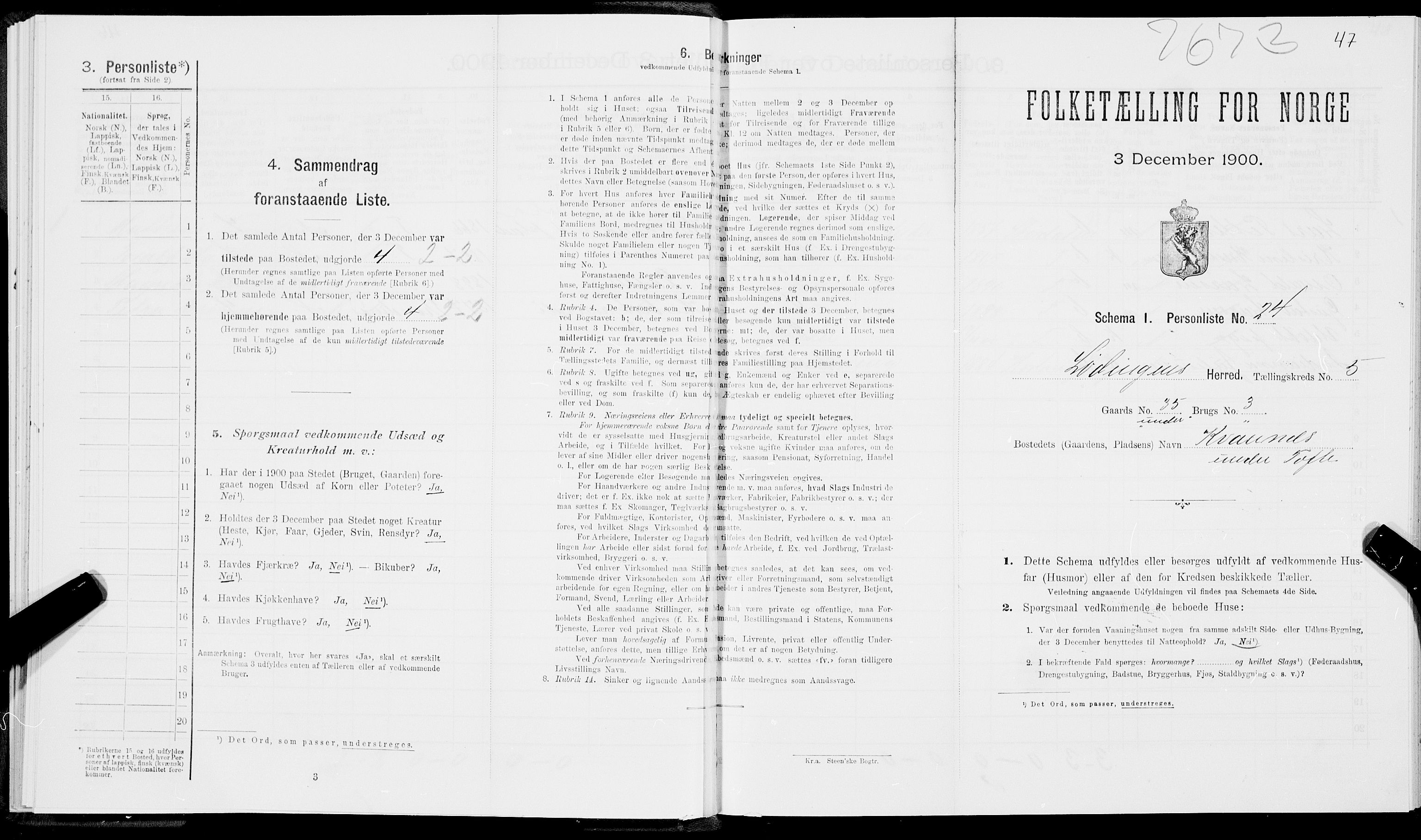SAT, Folketelling 1900 for 1851 Lødingen herred, 1900, s. 524