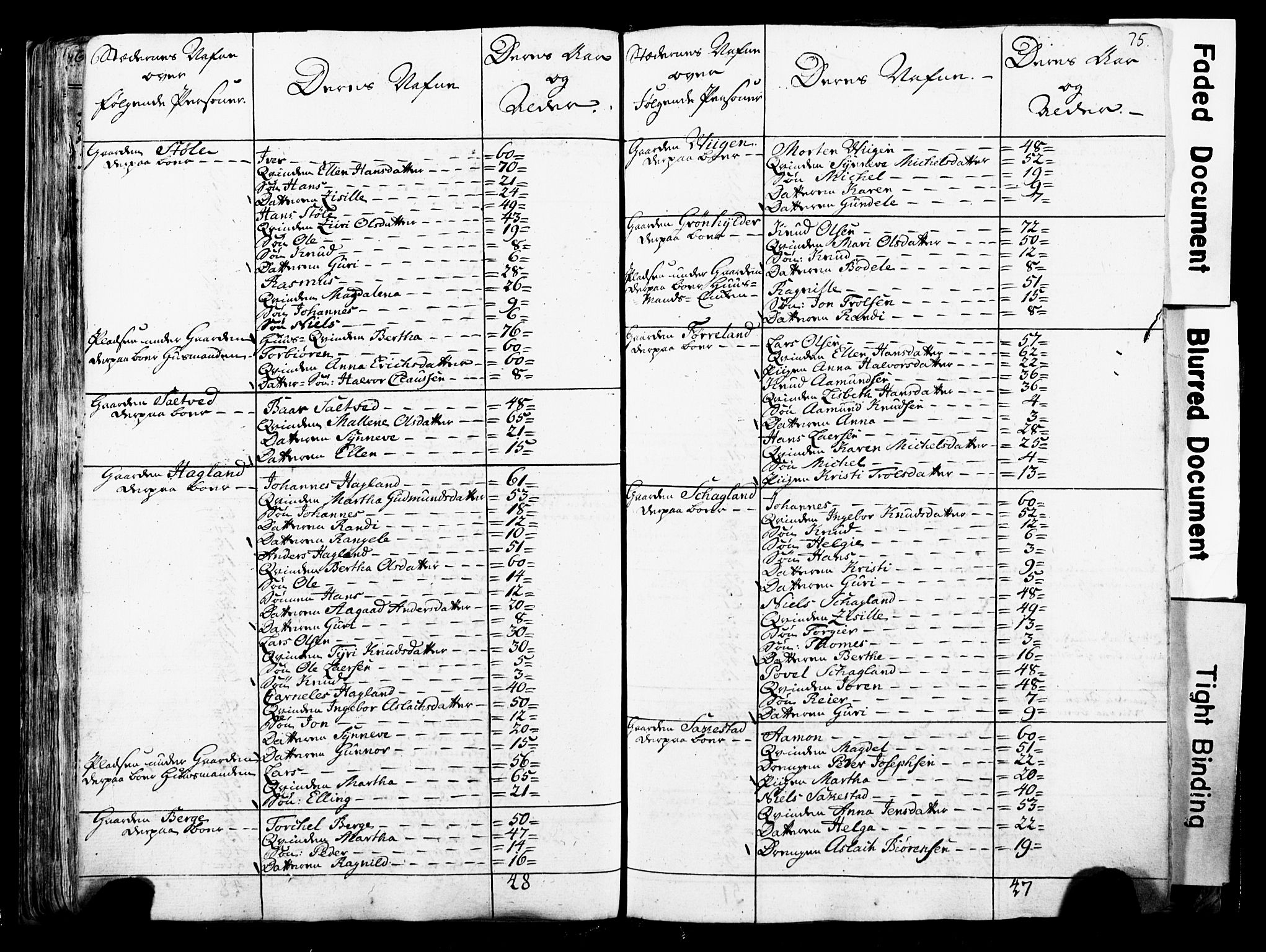 Fylkesmannen i Rogaland, AV/SAST-A-101928/99/3/325/325CA/L0016: SJELEREGISTER RYFYLKE PRESTEGJELD, 1758, s. 75