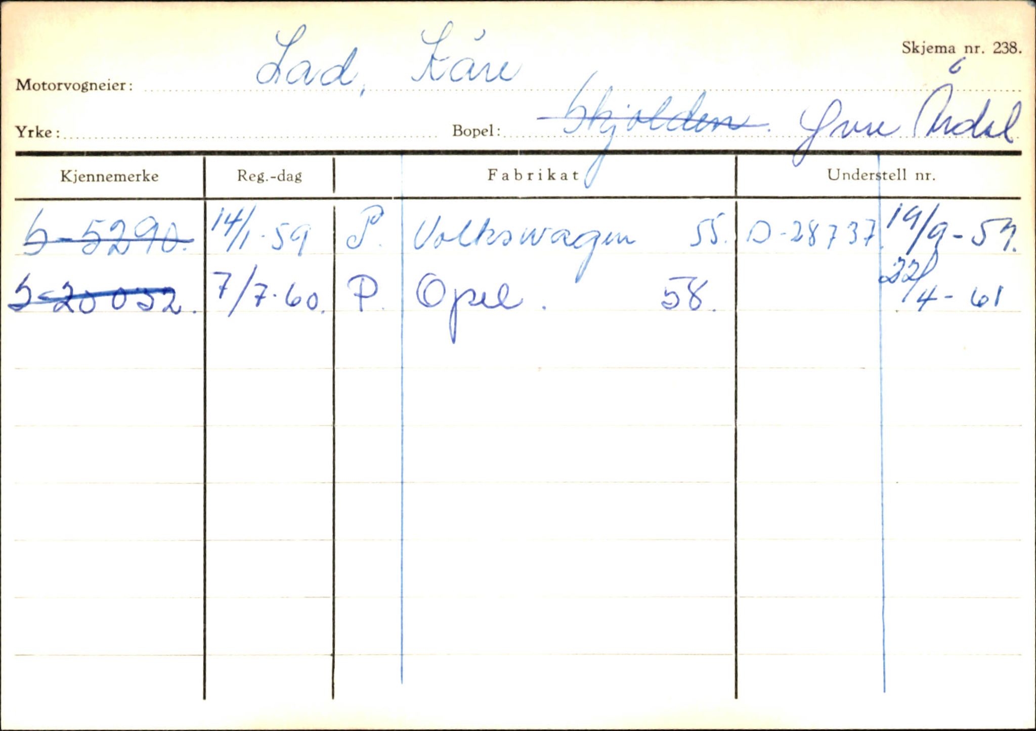 Statens vegvesen, Sogn og Fjordane vegkontor, SAB/A-5301/4/F/L0145: Registerkort Vågsøy S-Å. Årdal I-P, 1945-1975, s. 1333