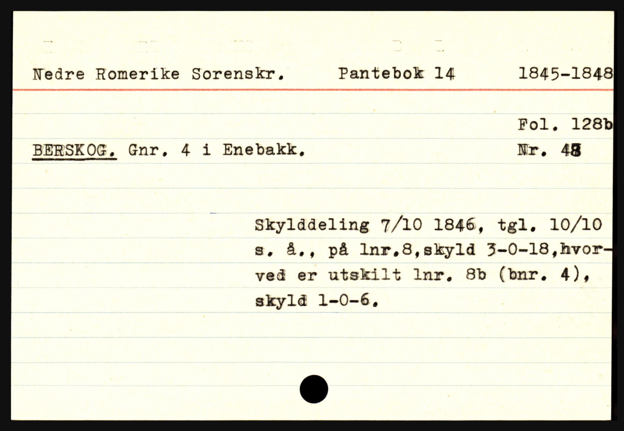 Statsarkivet i Oslo, AV/SAO-A-10621/Z/Zb/L0009: Enebakk (Auen - Årsrud), Feiring (Almelien - Torgunrød), Fet m/ Rælingen (Auten - Garder), s. 48
