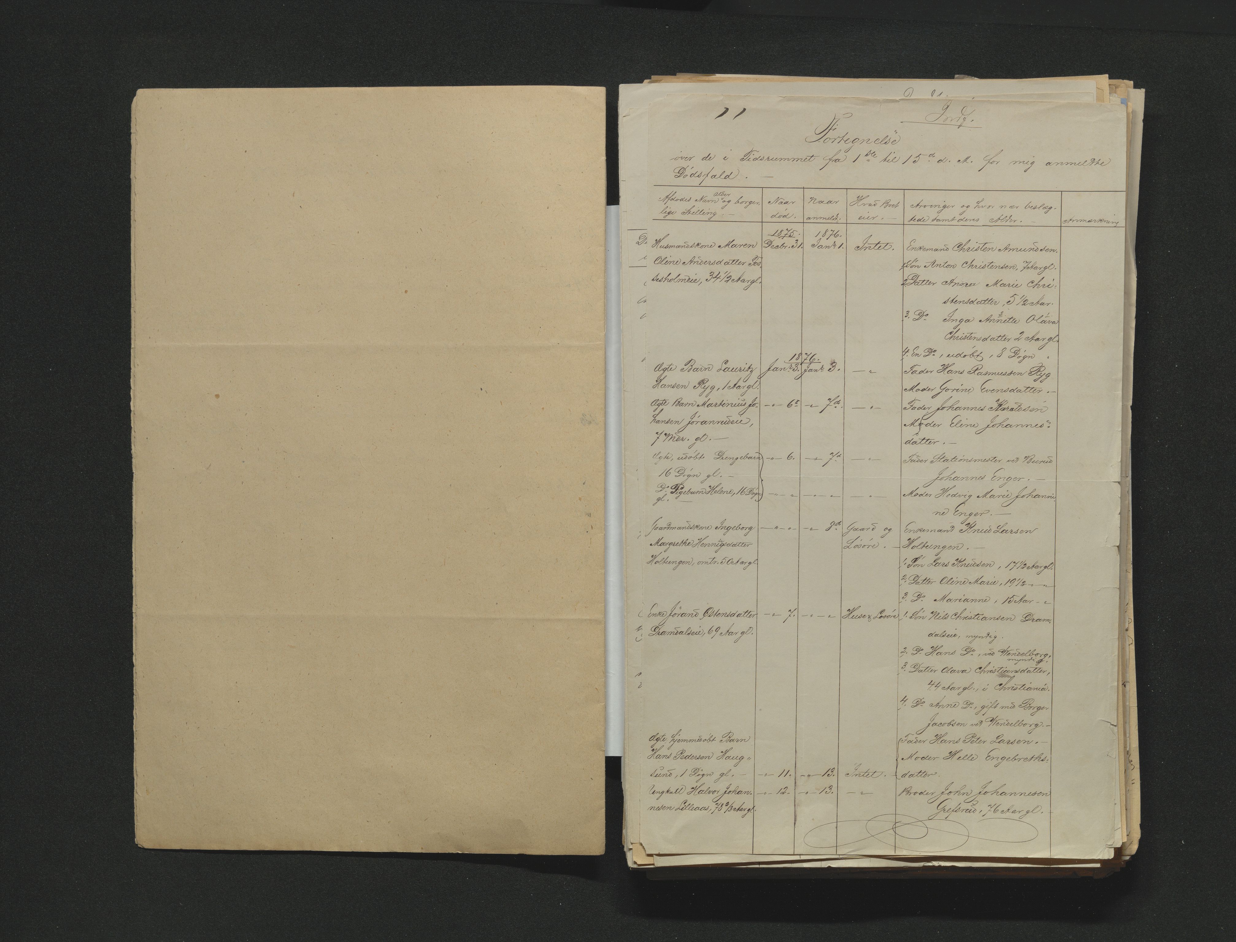 Eiker, Modum og Sigdal sorenskriveri, AV/SAKO-A-123/H/Ha/Hab/L0014: Dødsfallsmeldinger, 1874-1877, s. 359