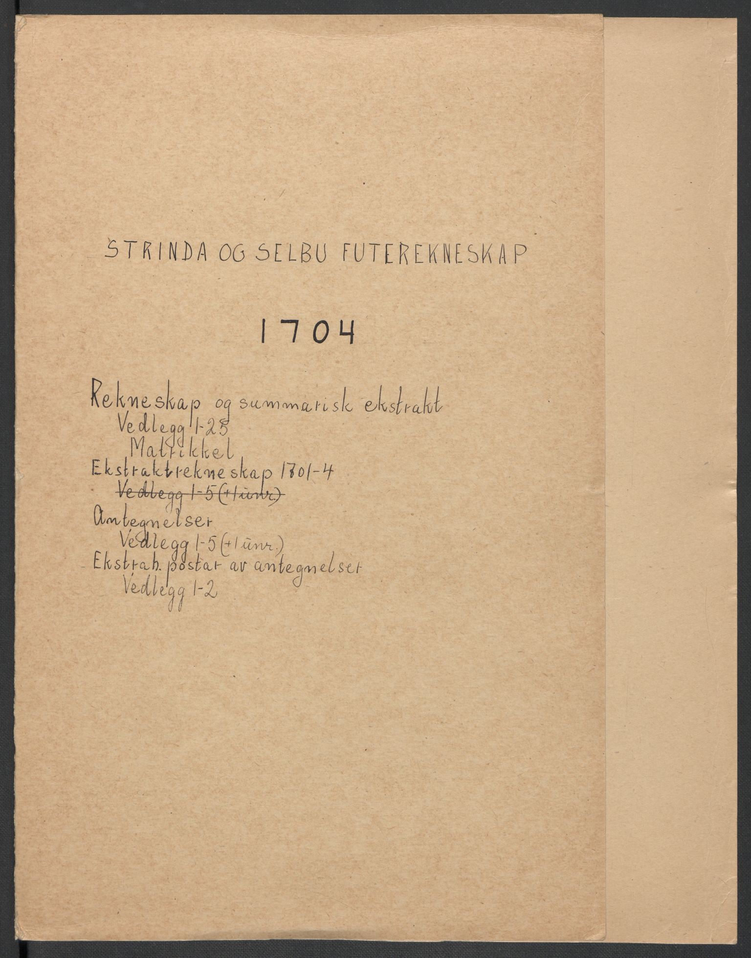 Rentekammeret inntil 1814, Reviderte regnskaper, Fogderegnskap, RA/EA-4092/R61/L4109: Fogderegnskap Strinda og Selbu, 1704-1706, s. 2
