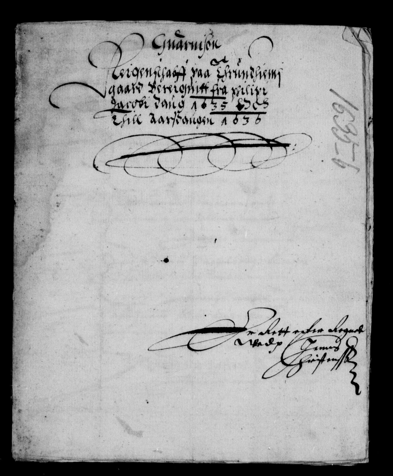 Rentekammeret inntil 1814, Reviderte regnskaper, Lensregnskaper, AV/RA-EA-5023/R/Rb/Rbw/L0058: Trondheim len, 1635-1637