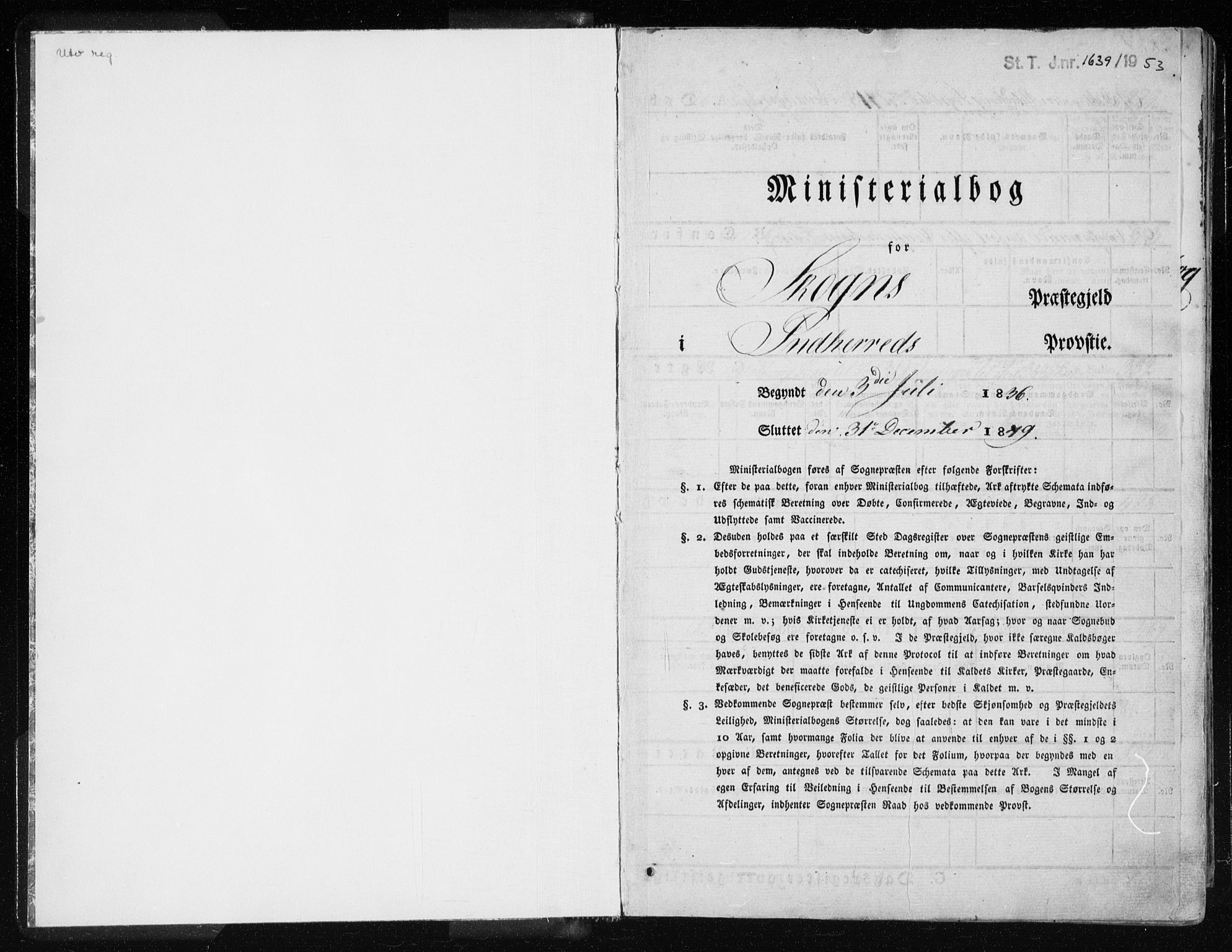 Ministerialprotokoller, klokkerbøker og fødselsregistre - Nord-Trøndelag, SAT/A-1458/717/L0154: Ministerialbok nr. 717A06 /1, 1836-1849