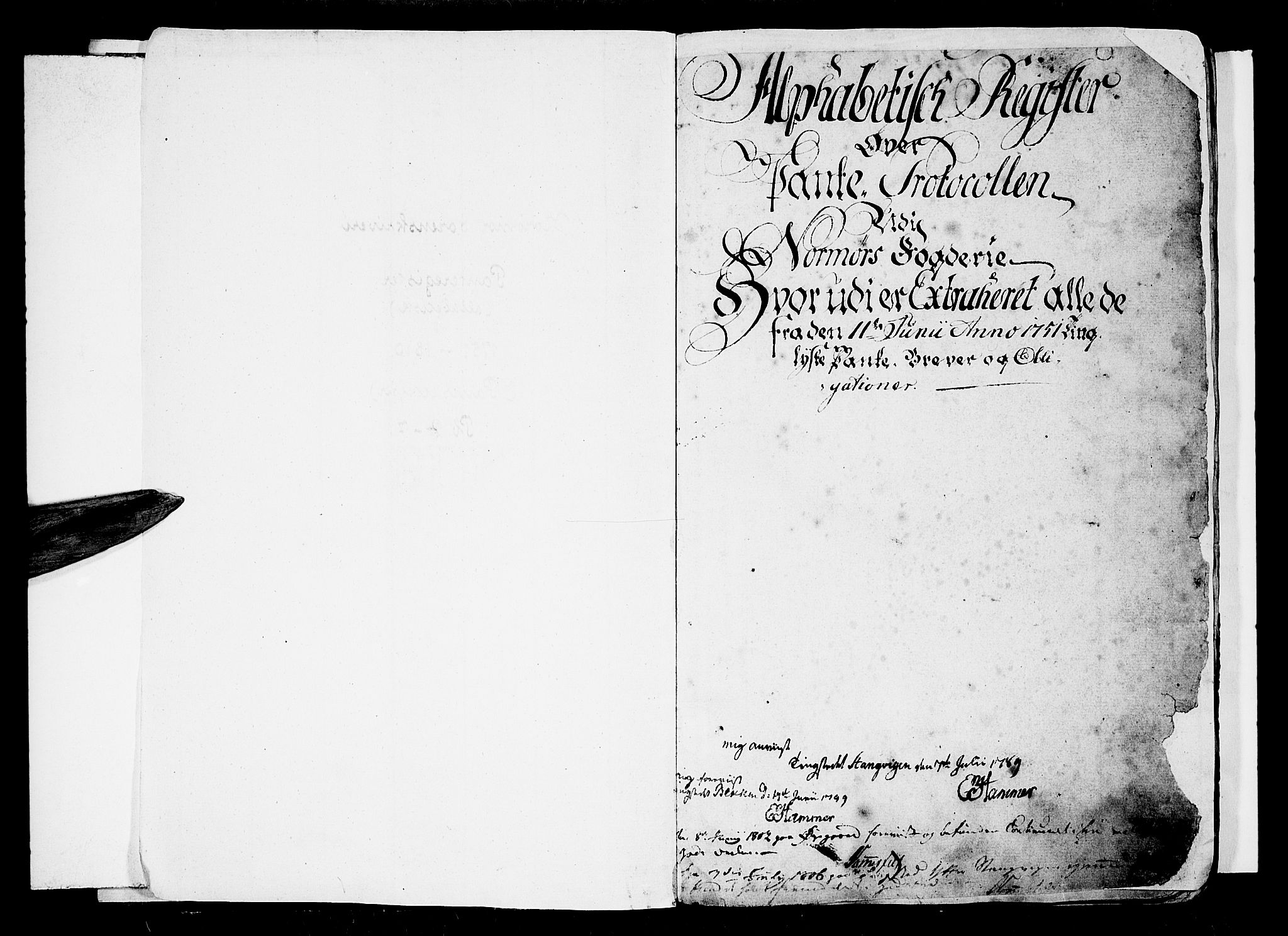 Nordmøre sorenskriveri, SAT/A-4132/1/2/2A/L0003: Panteregister nr. 3, 1751-1810