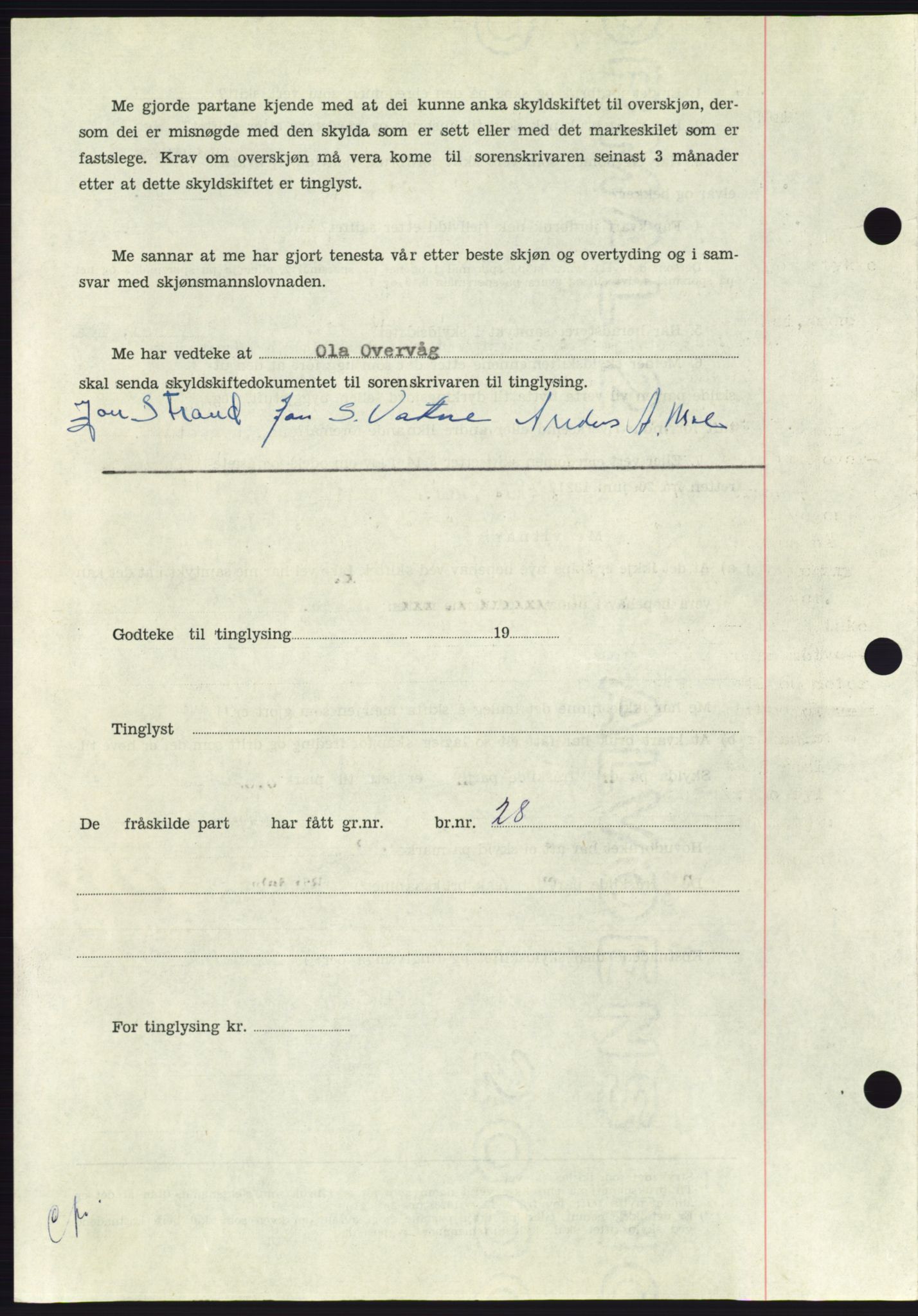 Søre Sunnmøre sorenskriveri, AV/SAT-A-4122/1/2/2C/L0104: Pantebok nr. 30A, 1956-1956, Dagboknr: 1516/1956