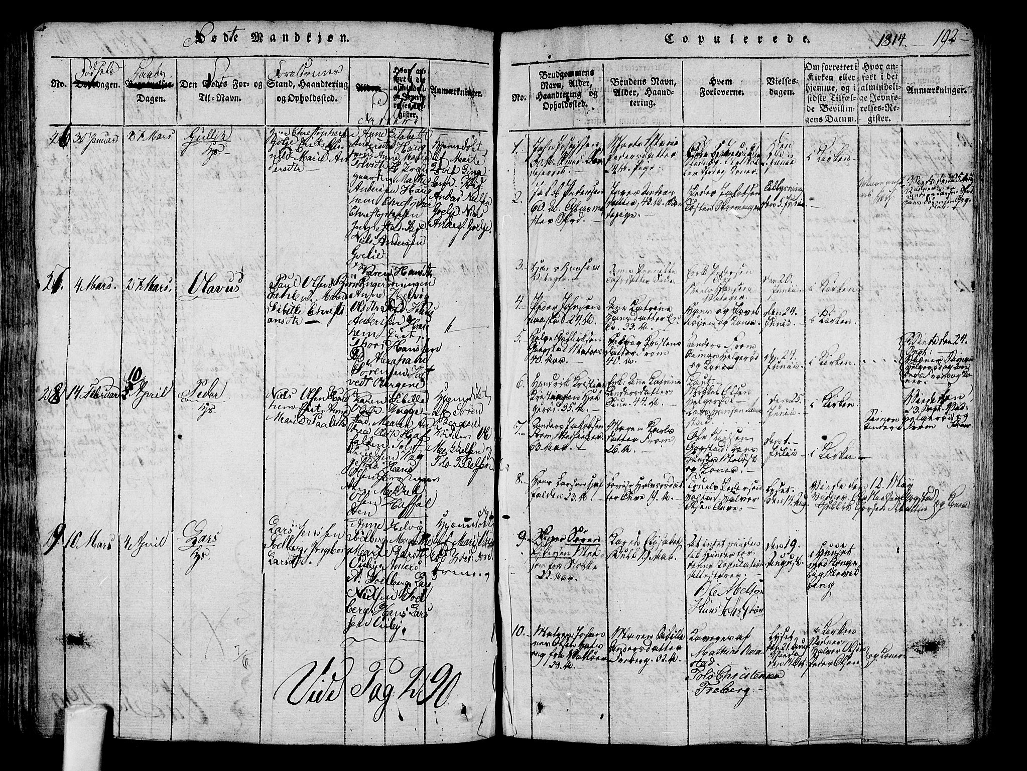 Sandar kirkebøker, AV/SAKO-A-243/F/Fa/L0004: Ministerialbok nr. 4, 1814-1832, s. 192