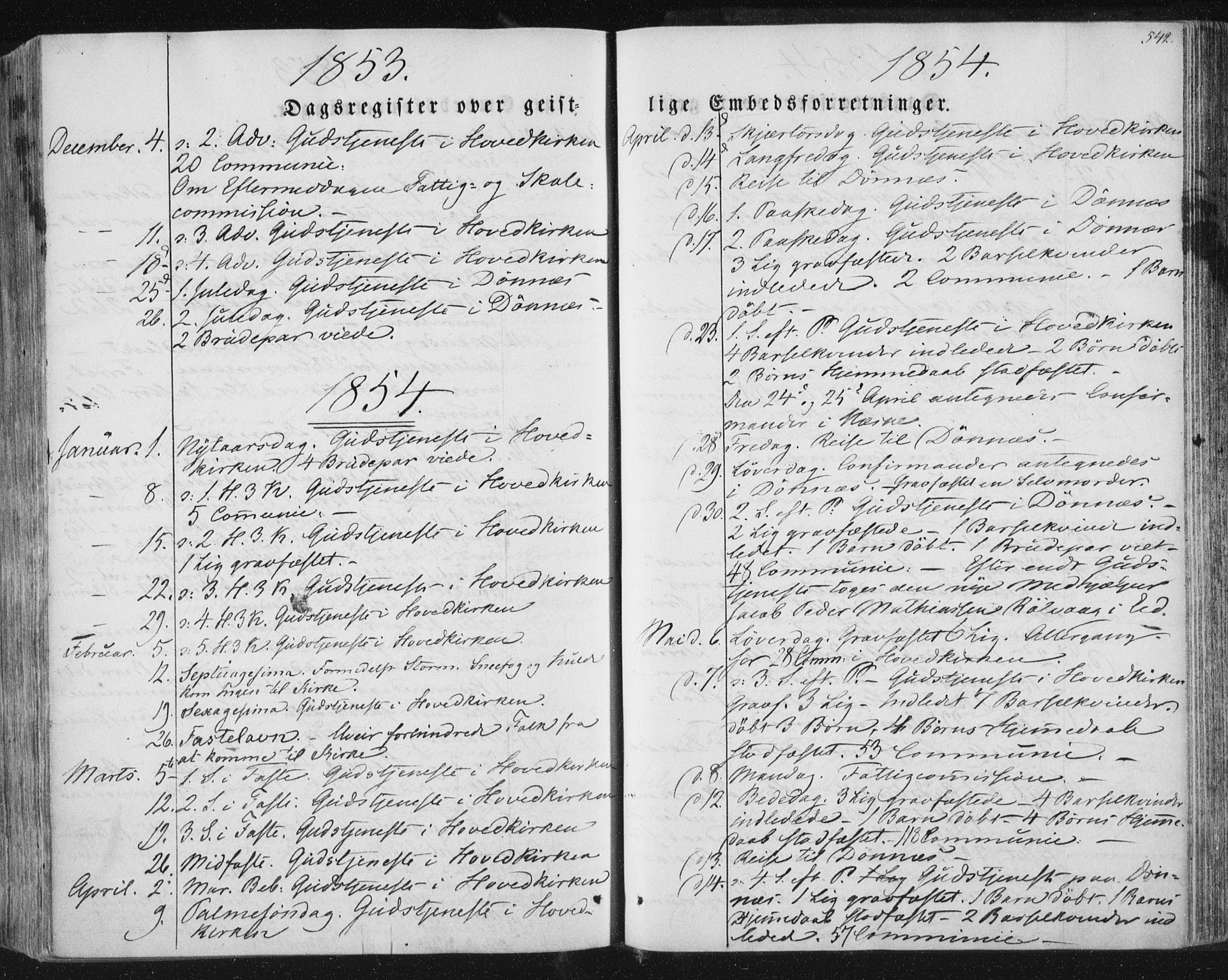 Ministerialprotokoller, klokkerbøker og fødselsregistre - Nordland, AV/SAT-A-1459/838/L0549: Ministerialbok nr. 838A07, 1840-1854, s. 542