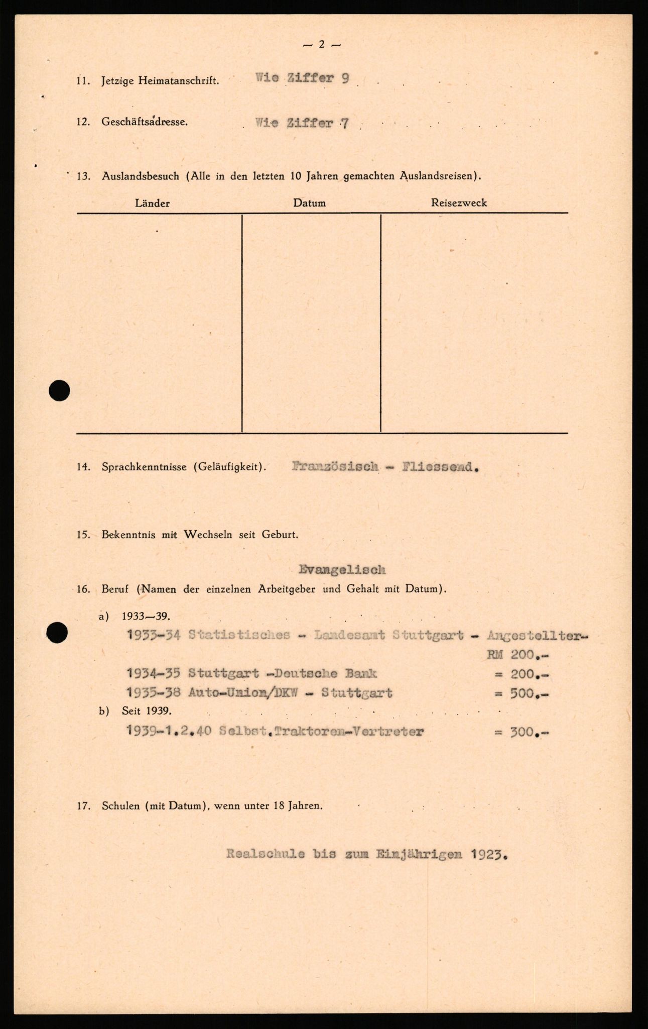 Forsvaret, Forsvarets overkommando II, AV/RA-RAFA-3915/D/Db/L0034: CI Questionaires. Tyske okkupasjonsstyrker i Norge. Tyskere., 1945-1946, s. 168