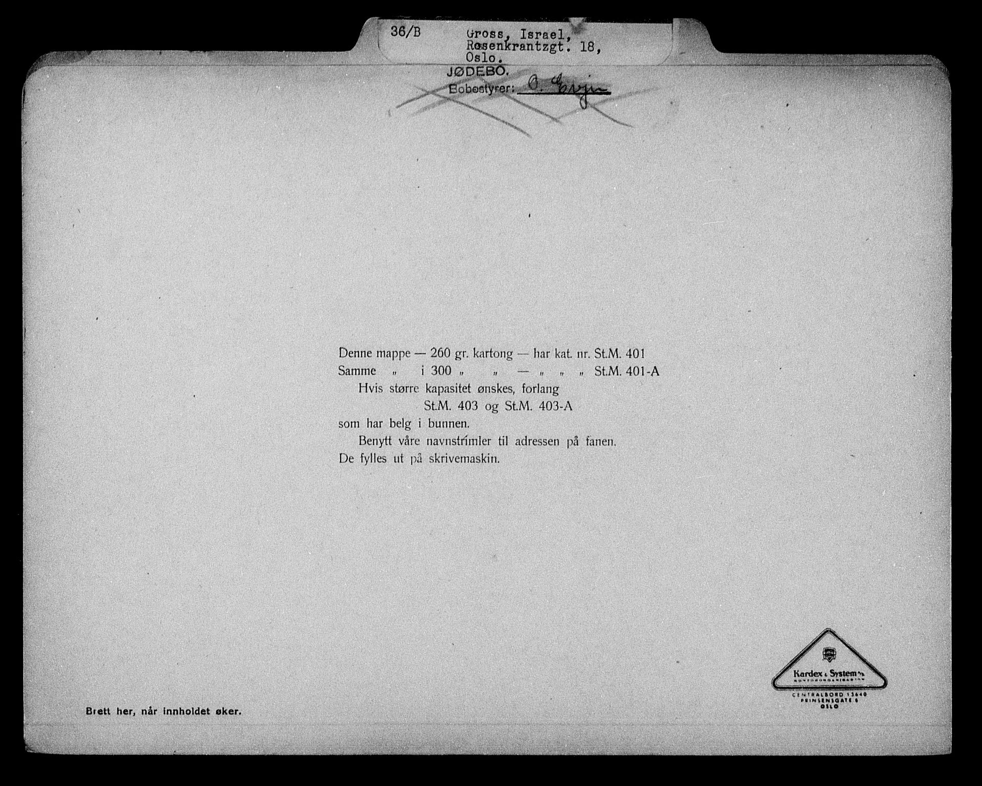 Justisdepartementet, Tilbakeføringskontoret for inndratte formuer, RA/S-1564/H/Hc/Hcc/L0941: --, 1945-1947, s. 307