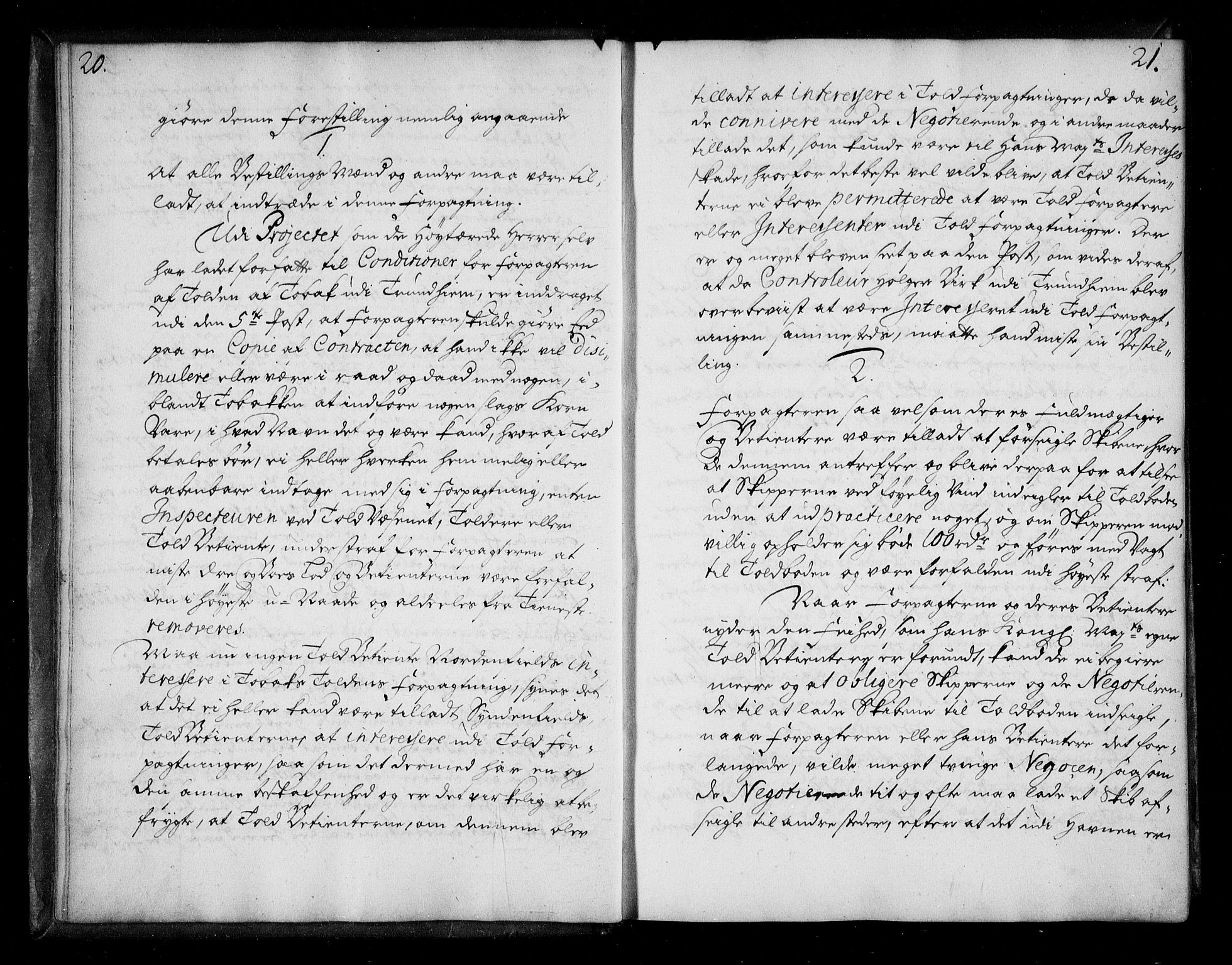 Stattholderembetet 1572-1771, AV/RA-EA-2870/Be/L0009: Allmenn kopibok, ikke autorisert, 1727-1729, s. 20-21