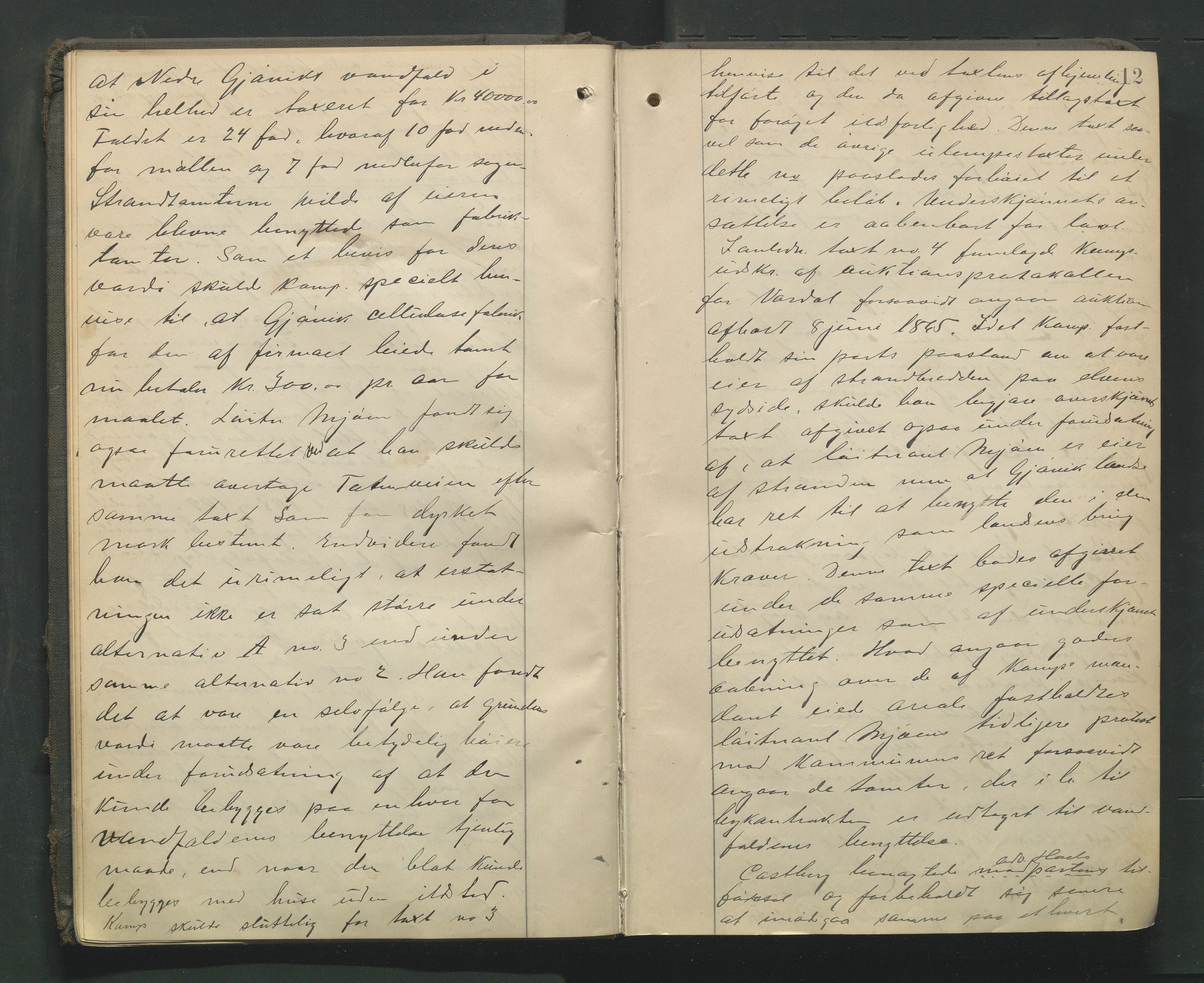 Toten tingrett, AV/SAH-TING-006/G/Gb/Gbb/L0009: Justisprotokoll, 1900-1902, s. 11b-12a