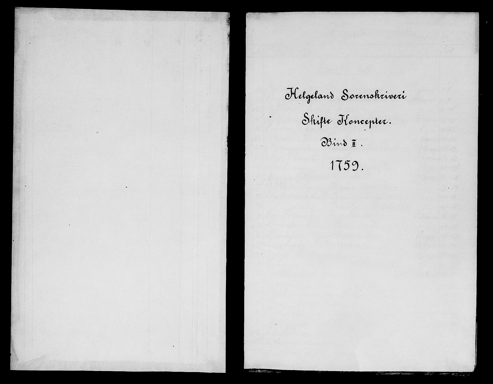 Helgeland sorenskriveri, SAT/A-0004/3/3A/L0045: Konseptprotokoll 30, 1759