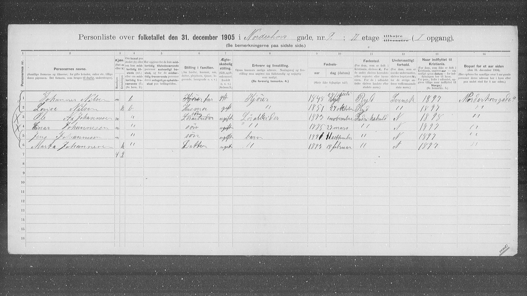OBA, Kommunal folketelling 31.12.1905 for Kristiania kjøpstad, 1905, s. 38224