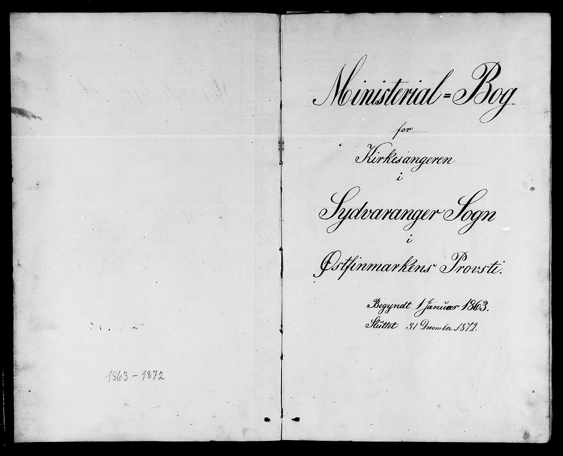 Sør-Varanger sokneprestkontor, SATØ/S-1331/H/Hb/L0001klokker: Klokkerbok nr. 1, 1863-1872