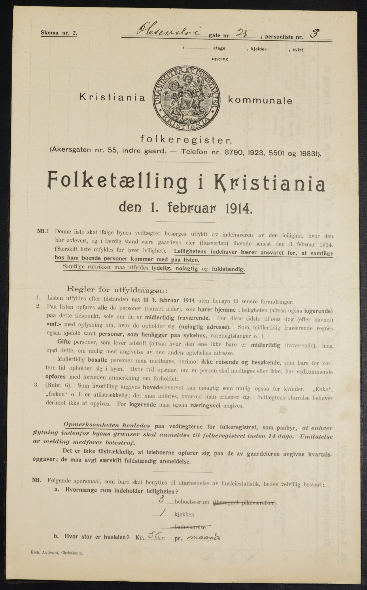 OBA, Kommunal folketelling 1.2.1914 for Kristiania, 1914, s. 74388