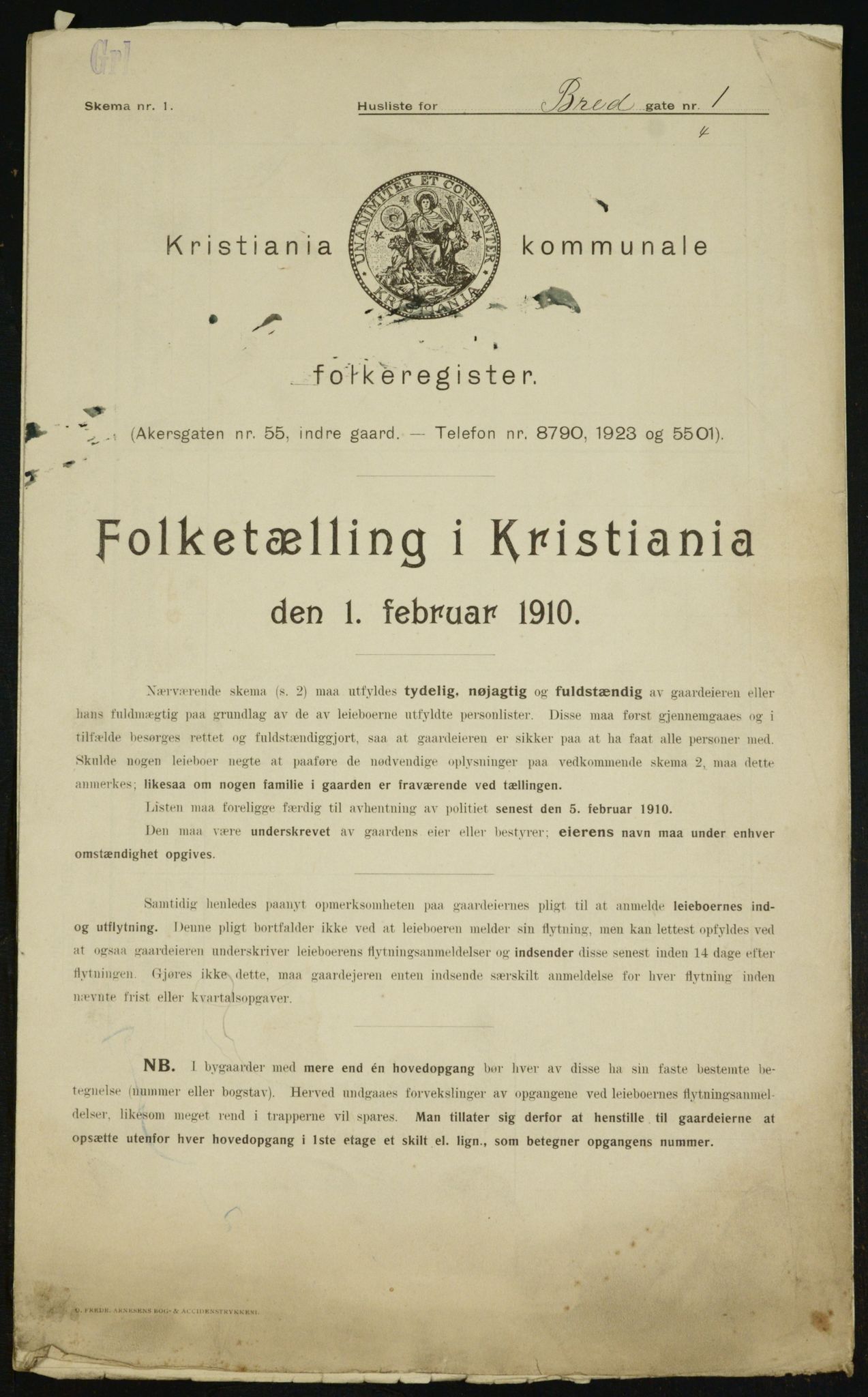 OBA, Kommunal folketelling 1.2.1910 for Kristiania, 1910, s. 7829