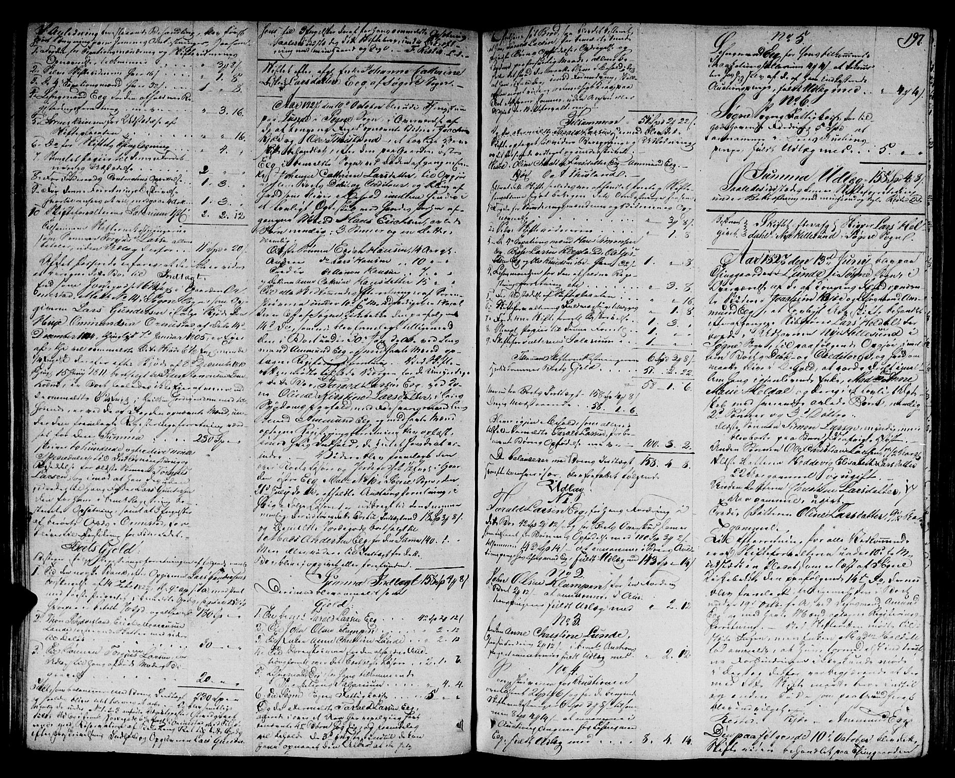 Mandal sorenskriveri, SAK/1221-0005/001/H/Hc/L0042: Skifteprotokoll med register nr 16, 1825-1831, s. 196b-197a