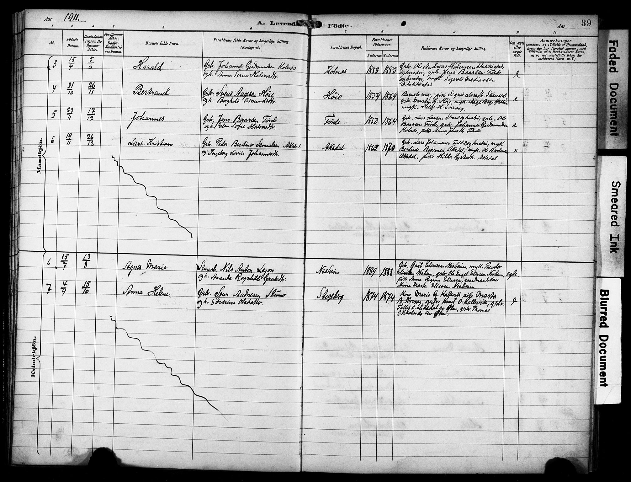 Avaldsnes sokneprestkontor, SAST/A -101851/H/Ha/Haa/L0016: Ministerialbok nr. A 16, 1893-1918, s. 39