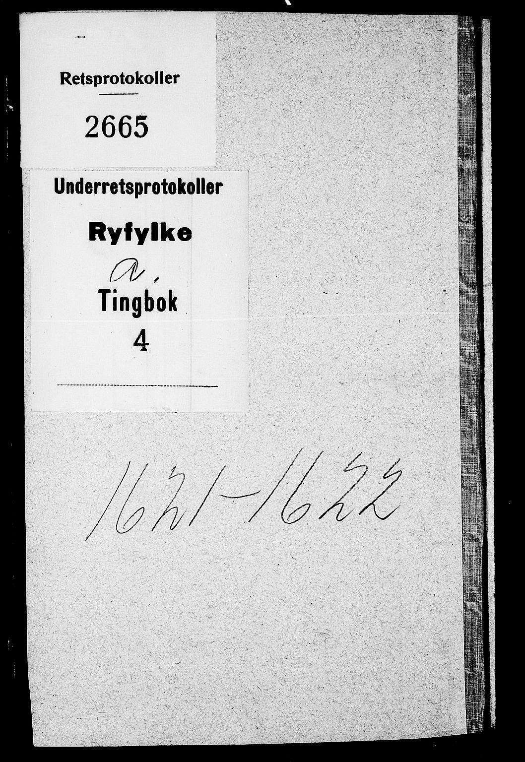 Ryfylke tingrett, AV/SAST-A-100055/001/I/IB/IBA/L0004: Tingbok, Ryfylke, 1621-1622